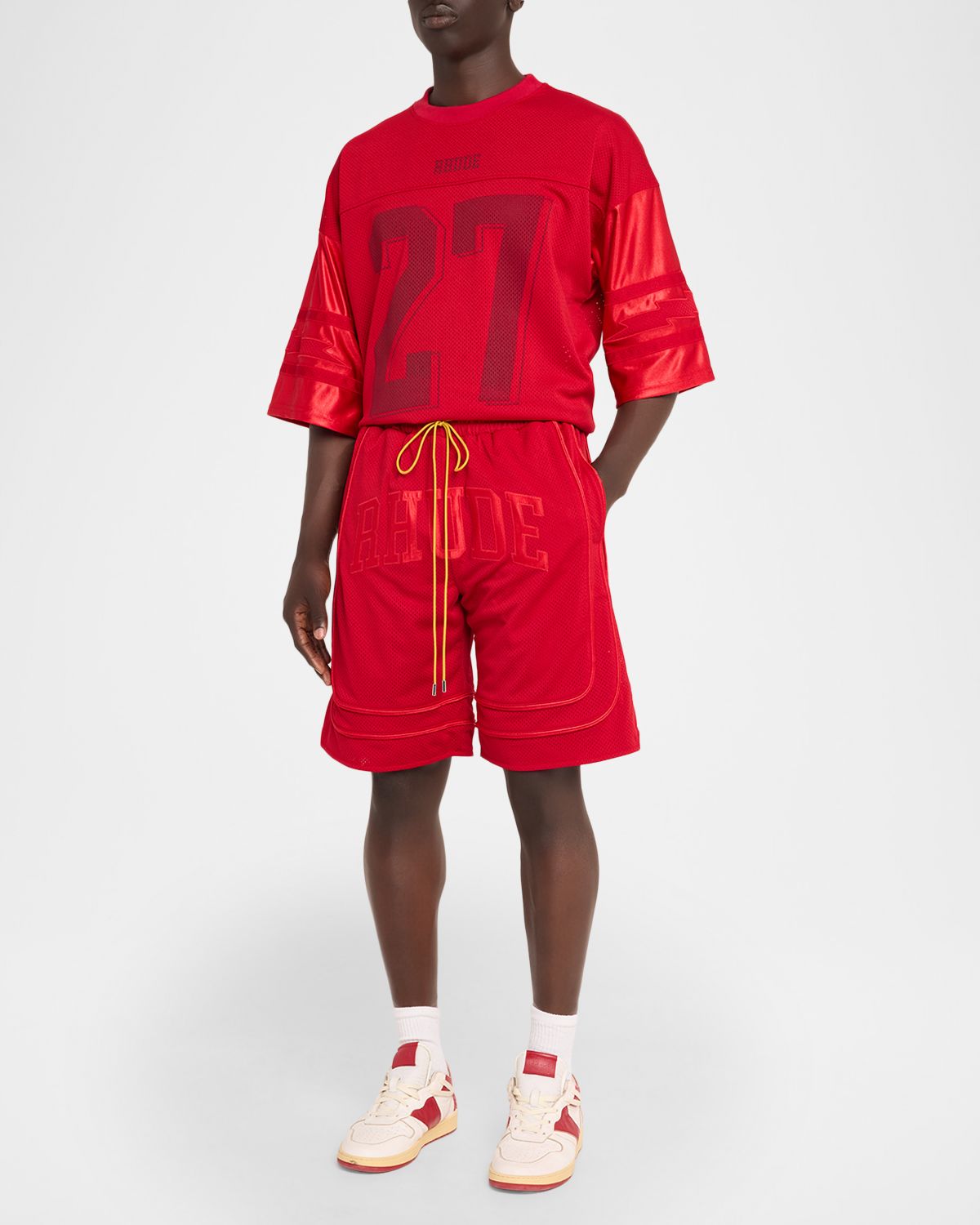 Rhude Men 's Lightning Mesh Football Jersey