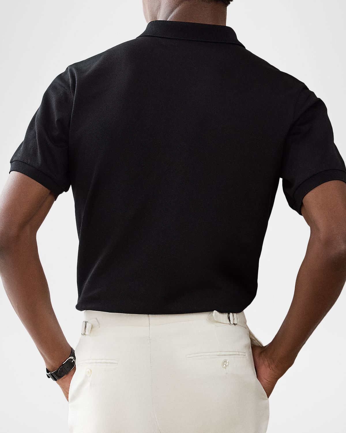Ralph Lauren Purple Label Men 's Embroidered-RL Cotton Piqué Polo Shirt | Thumbnail 3