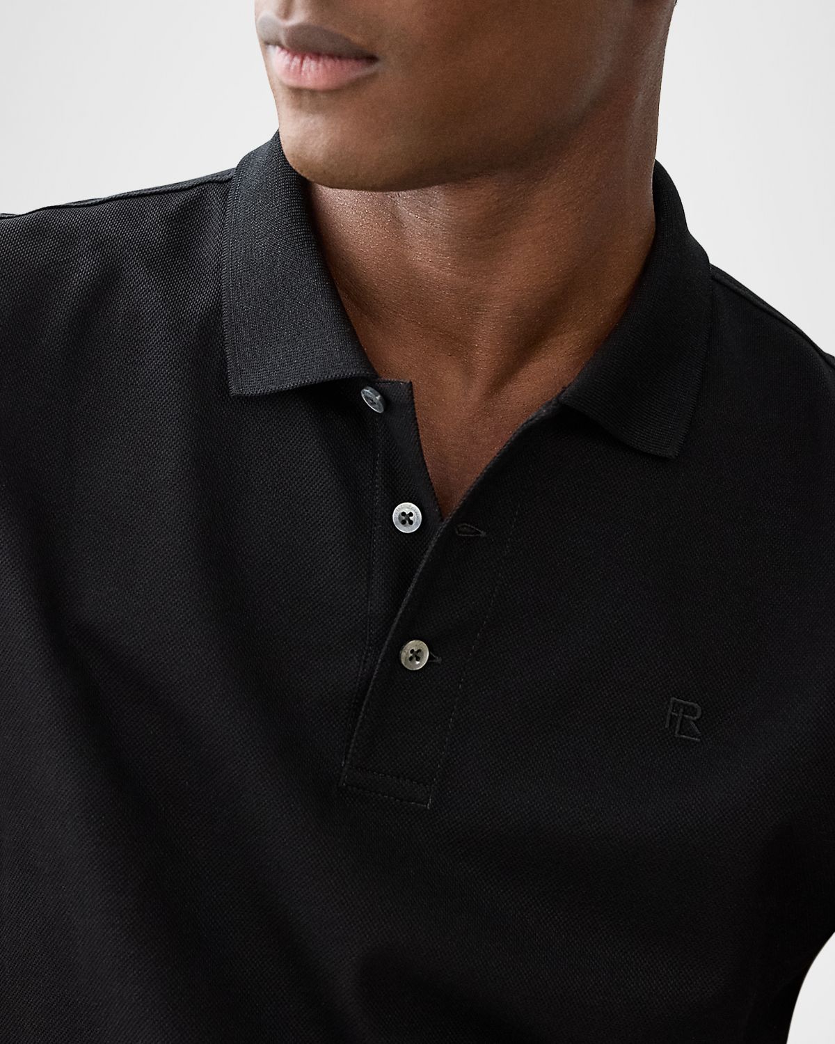 Ralph Lauren Purple Label Men 's Embroidered-RL Cotton Piqué Polo Shirt | Thumbnail 5