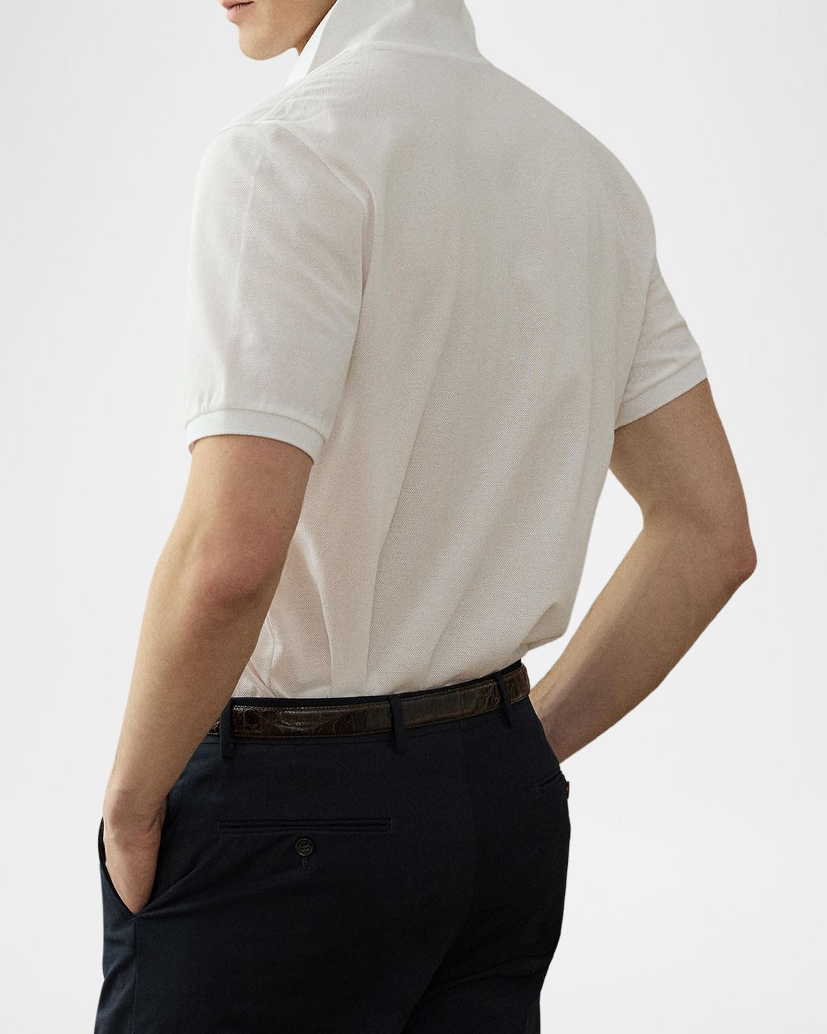 Ralph Lauren Purple Label Men 's Embroidered-RL Cotton Piqué Polo Shirt | Thumbnail 3