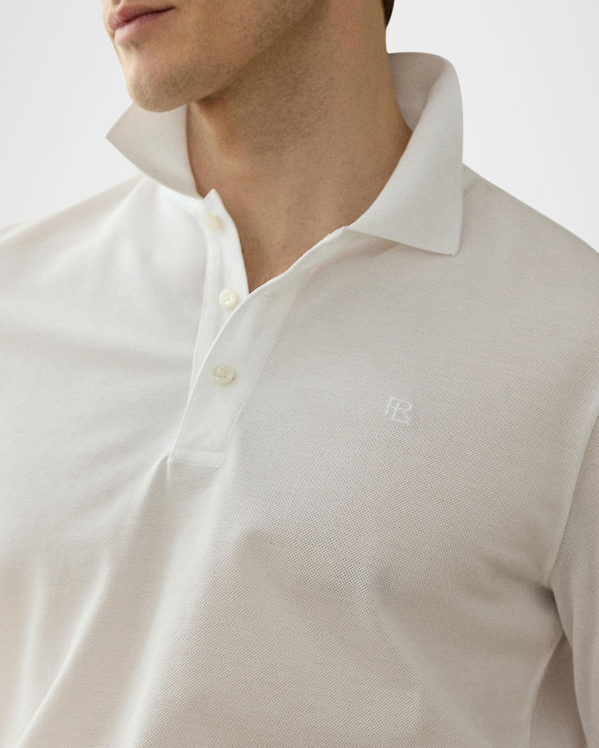Ralph Lauren Purple Label Men 's Embroidered-RL Cotton Piqué Polo Shirt | Thumbnail 5