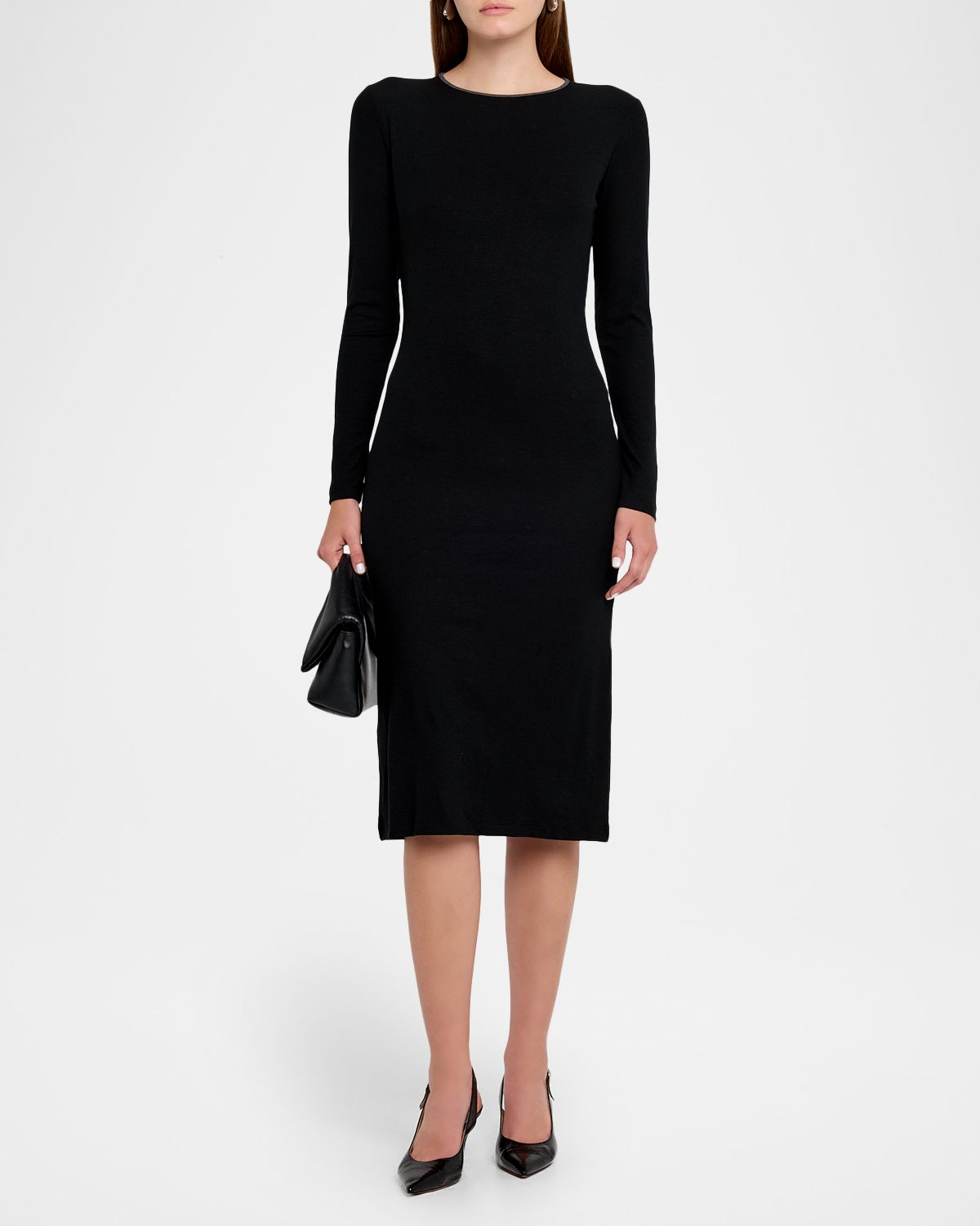 Iro Telina Knit Open-Back Midi Dress