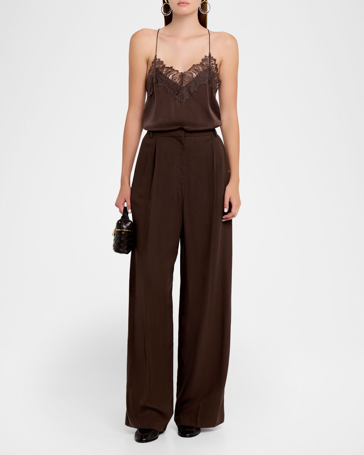 Iro Newin Silk Lace-Trim Cami