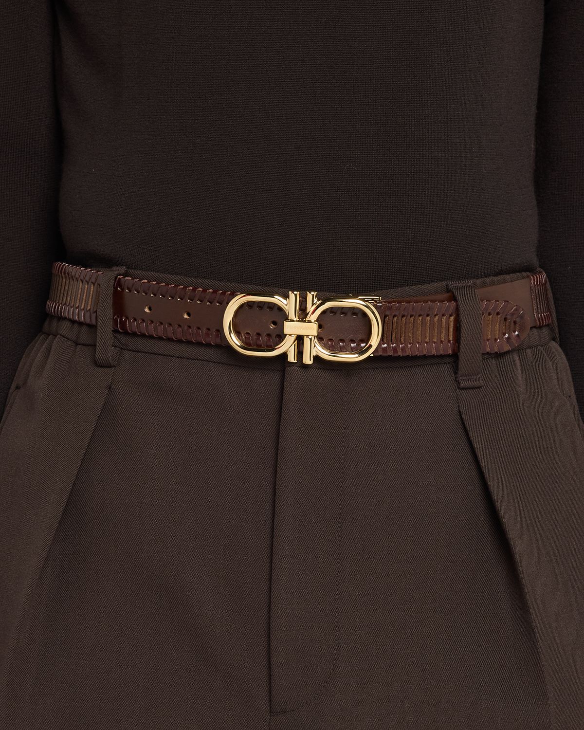 Ferragamo Men 's Woven Leather Gancini-Buckle Belt | Thumbnail 5 Ferragamo Men 's Woven Leather Gancini-Buckle Belt | Thumbnail 5