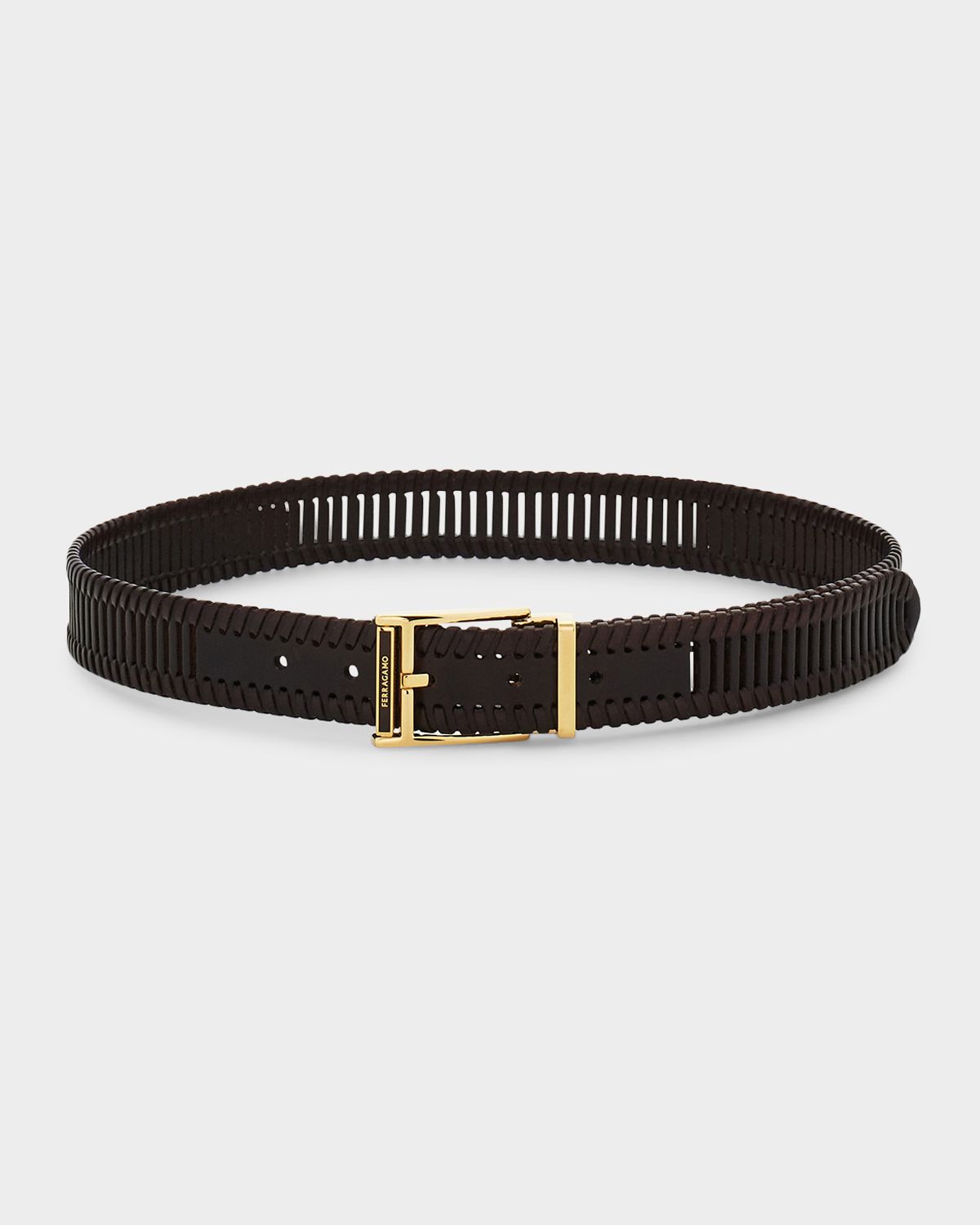 Ferragamo Men 's Adjustable Cutout Leather Belt | Thumbnail 6 Ferragamo Men 's Adjustable Cutout Leather Belt | Thumbnail 6
