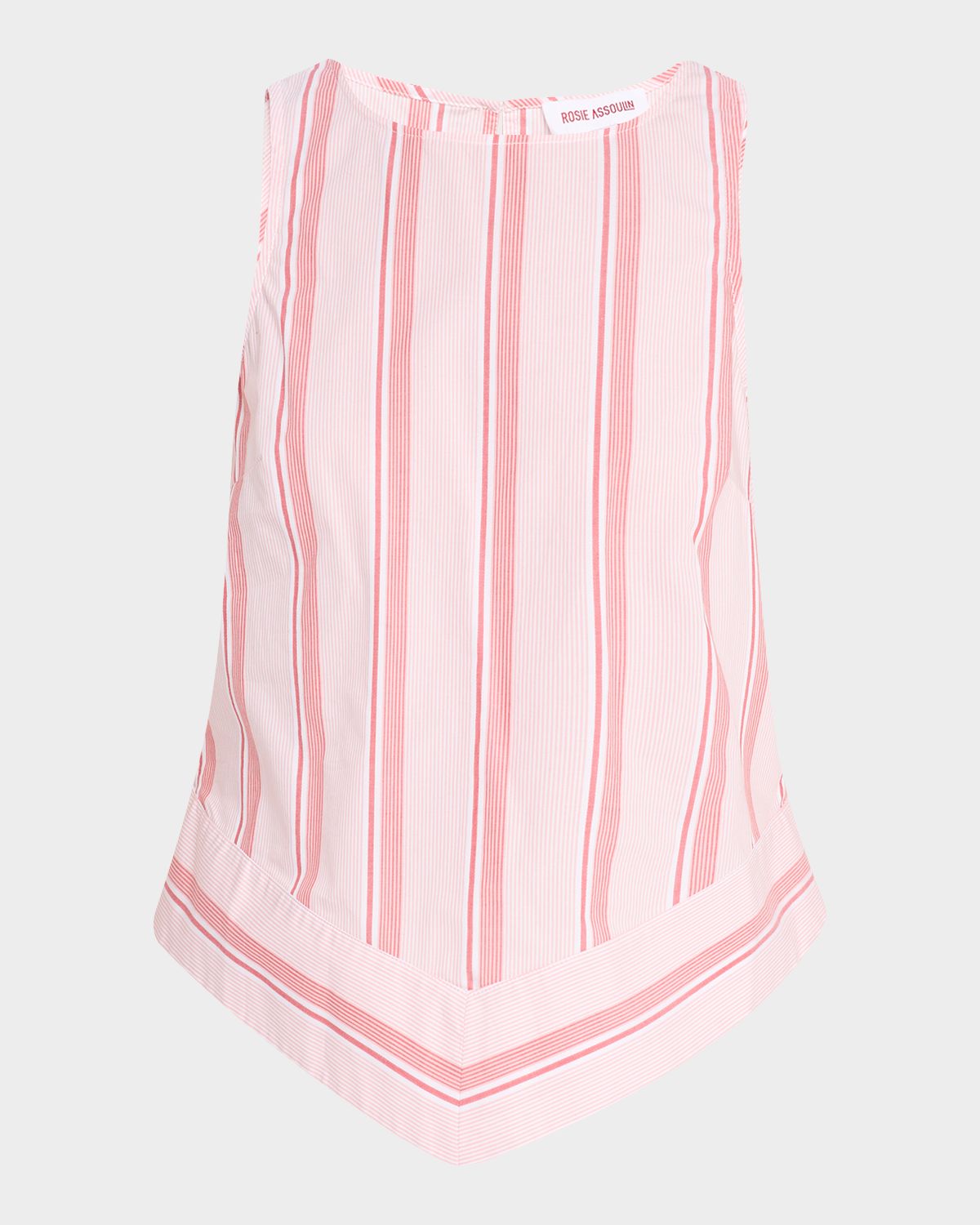 Rosie Assoulin Striped Sleeveless Chevron Top