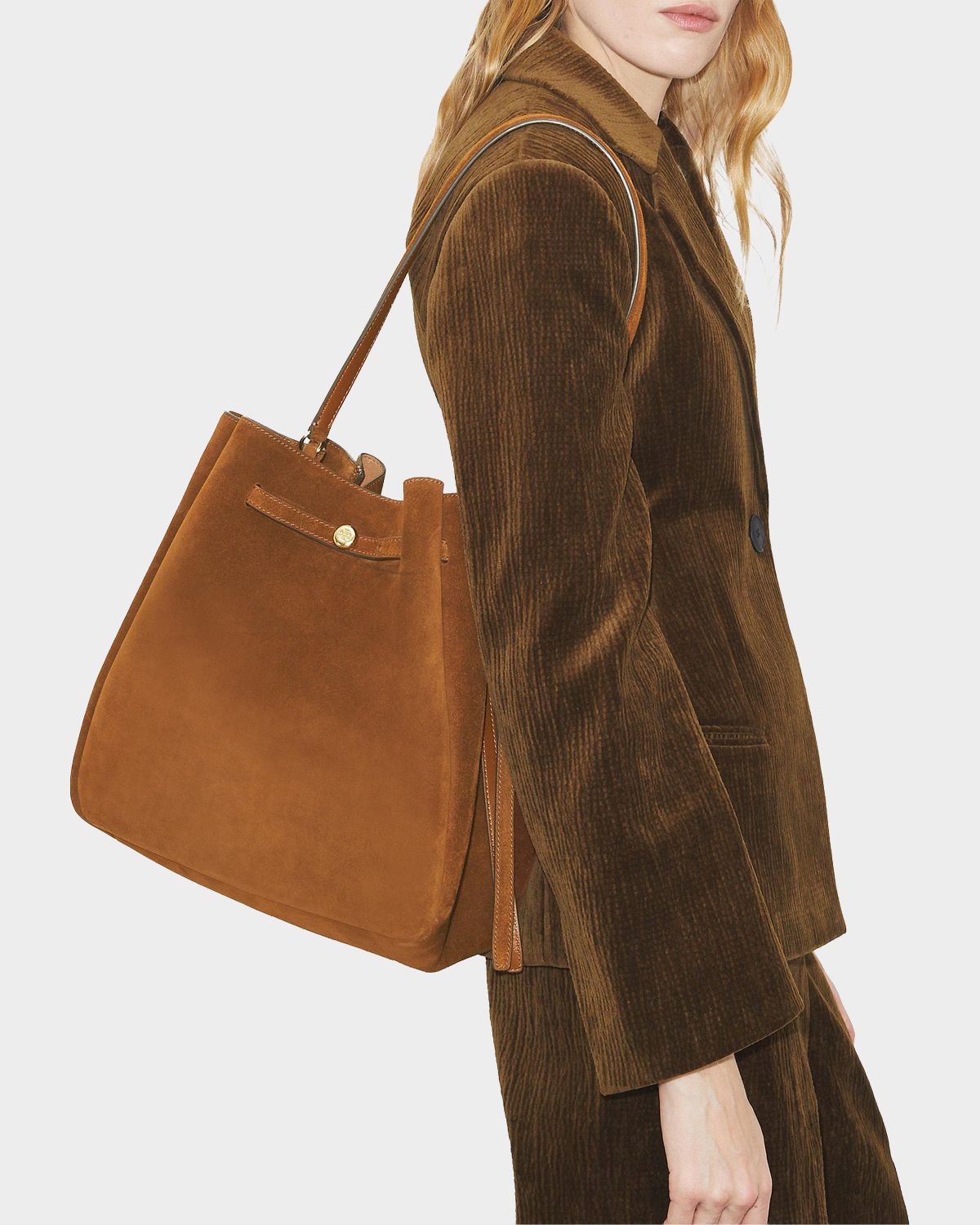 Tory Burch Large Romy Suede Bucket Bag