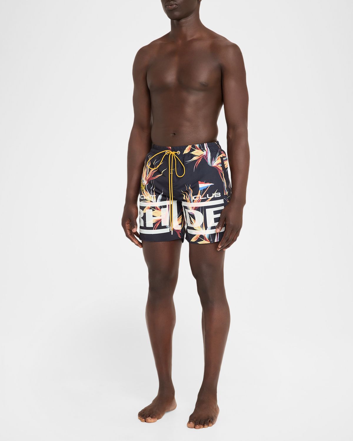 Rhude Men 's Regatta Club Hawaiian Swim Shorts