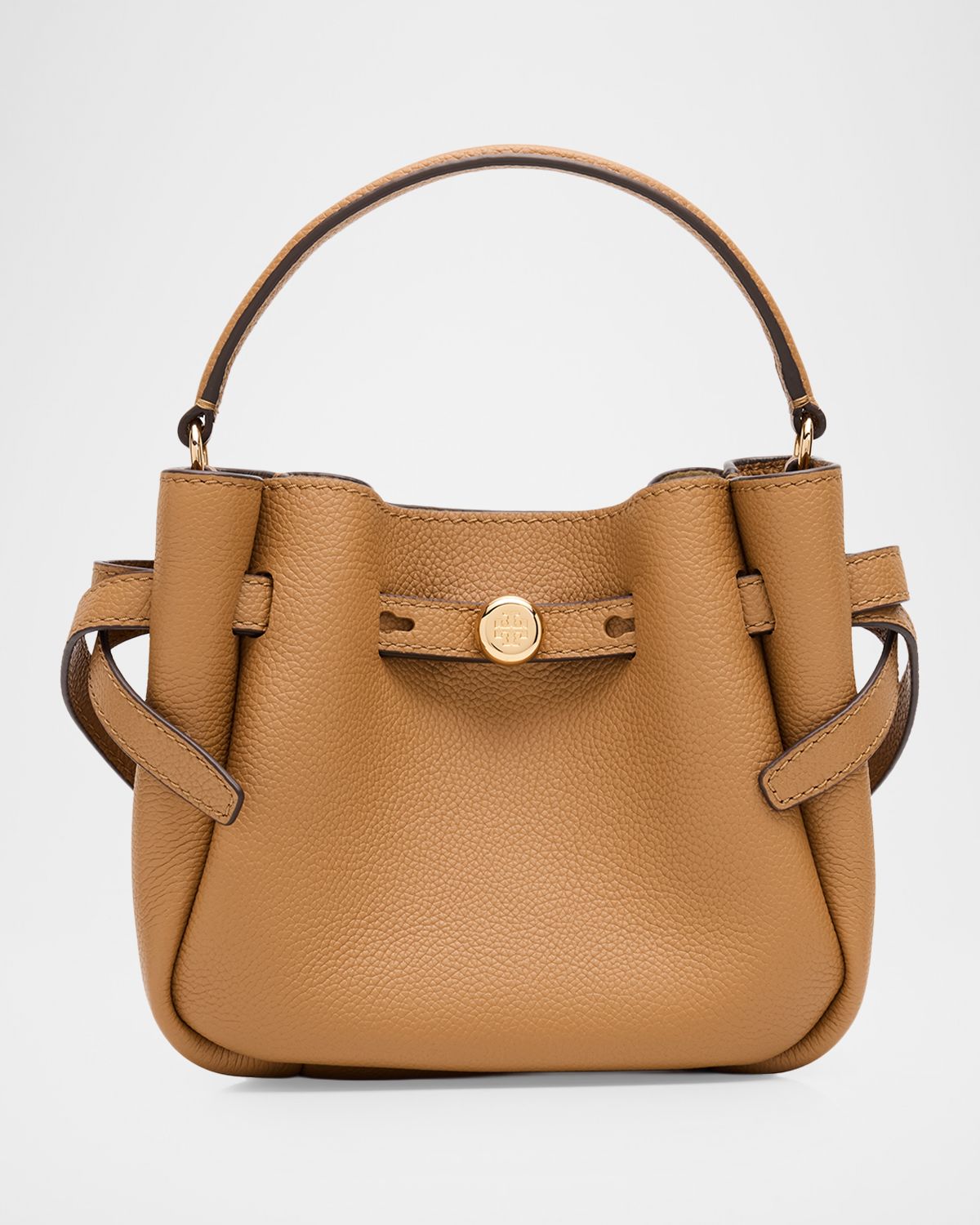 Tory Burch Romy Mini Grain Leather Bucket Bag