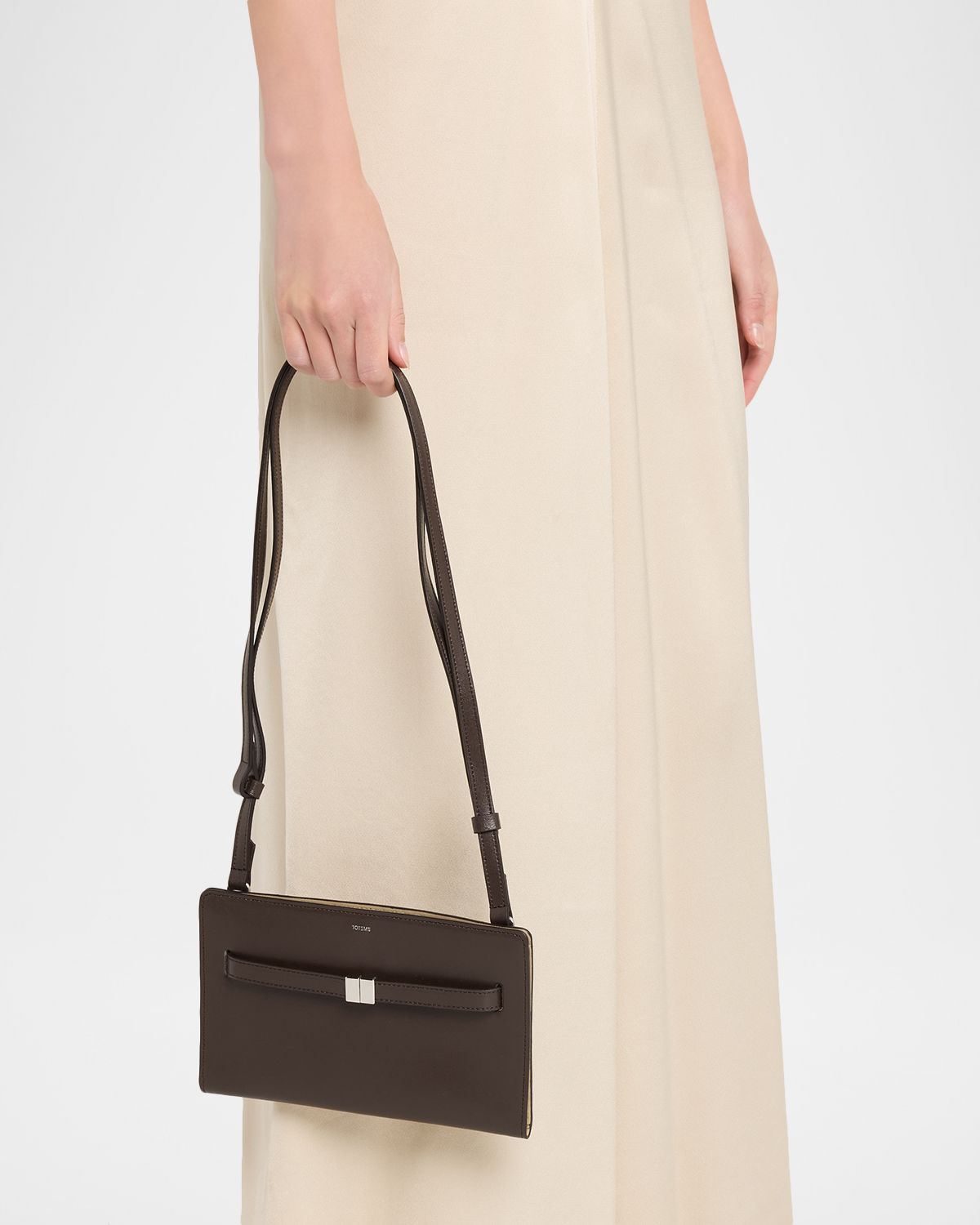 Toteme Belted Smooth Leather Crossbody Bag