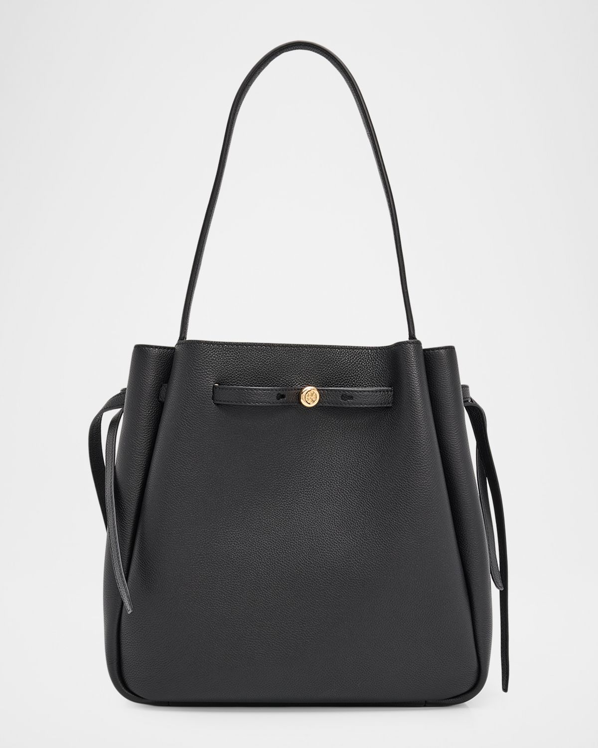Tory Burch Romy Large Pebbled Leather Bucket Bag