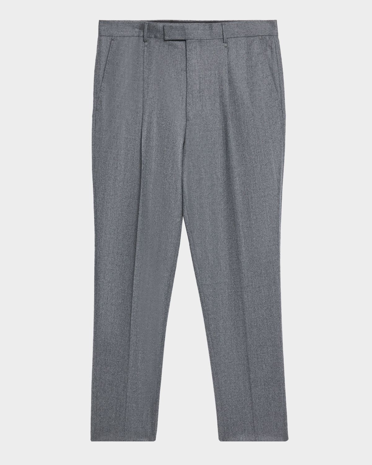 ZEGNA Men 's Wool Flannel Pleated Tapered Fit Trousers