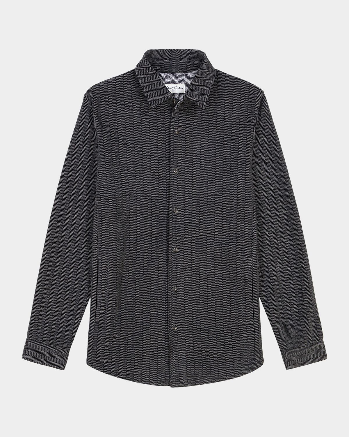 Robert Graham Men 's Wylie Herringbone Knit Snap-Front Shirt | Thumbnail 8 Robert Graham Men 's Wylie Herringbone Knit Snap-Front Shirt | Thumbnail 8