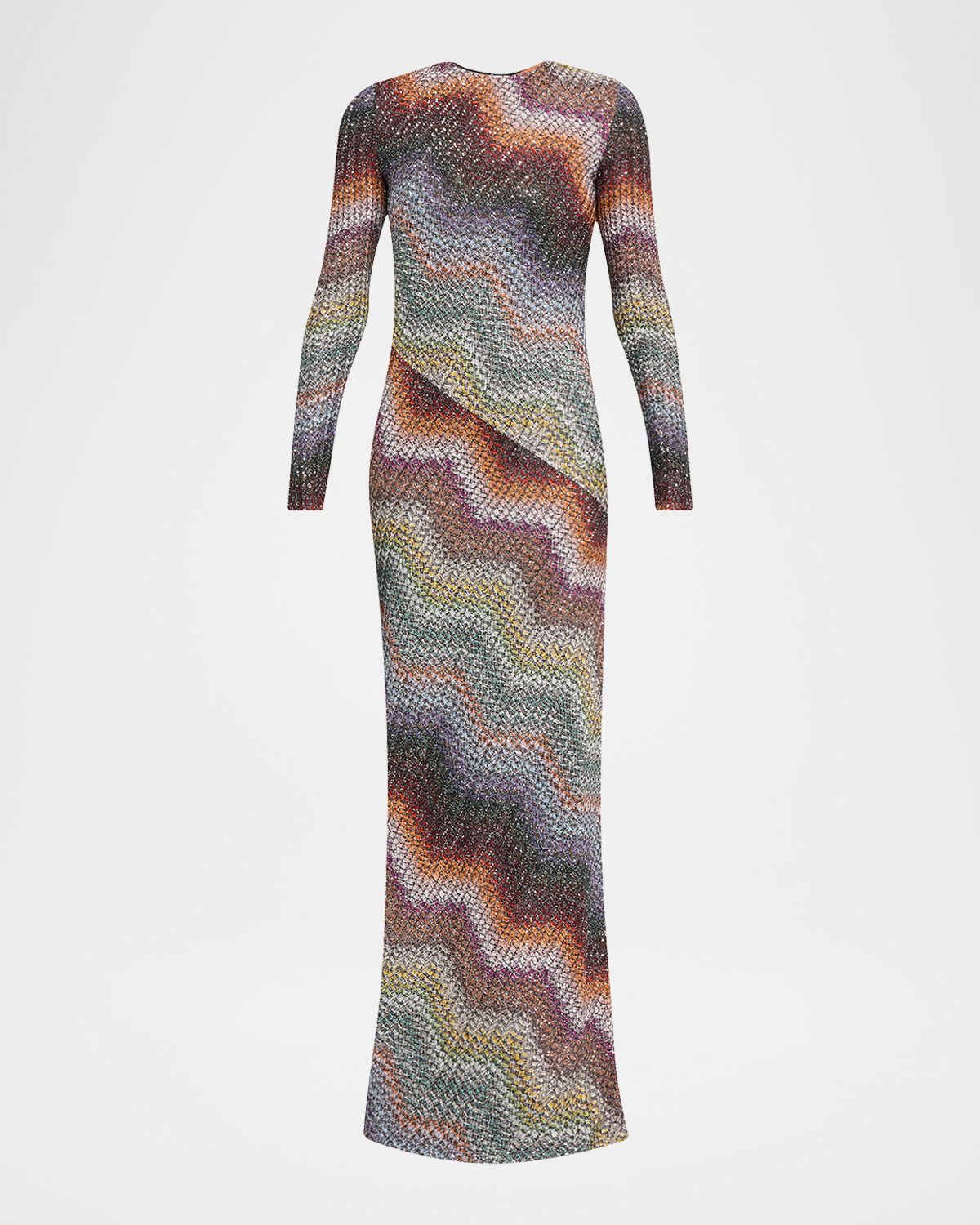 Missoni Sequin Wefted Loom Knit Long-Sleeve Gown | Thumbnail 6 Missoni Sequin Wefted Loom Knit Long-Sleeve Gown | Thumbnail 6