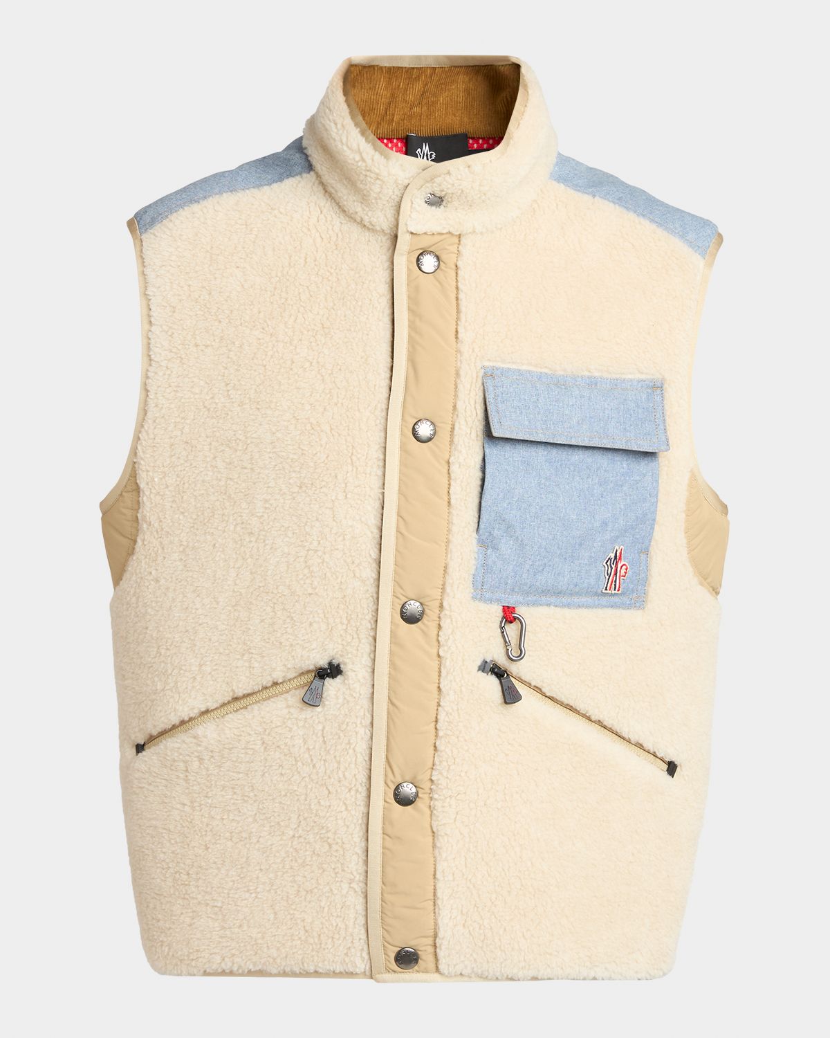 Moncler Men 's Teddy & Denim Utility Vest