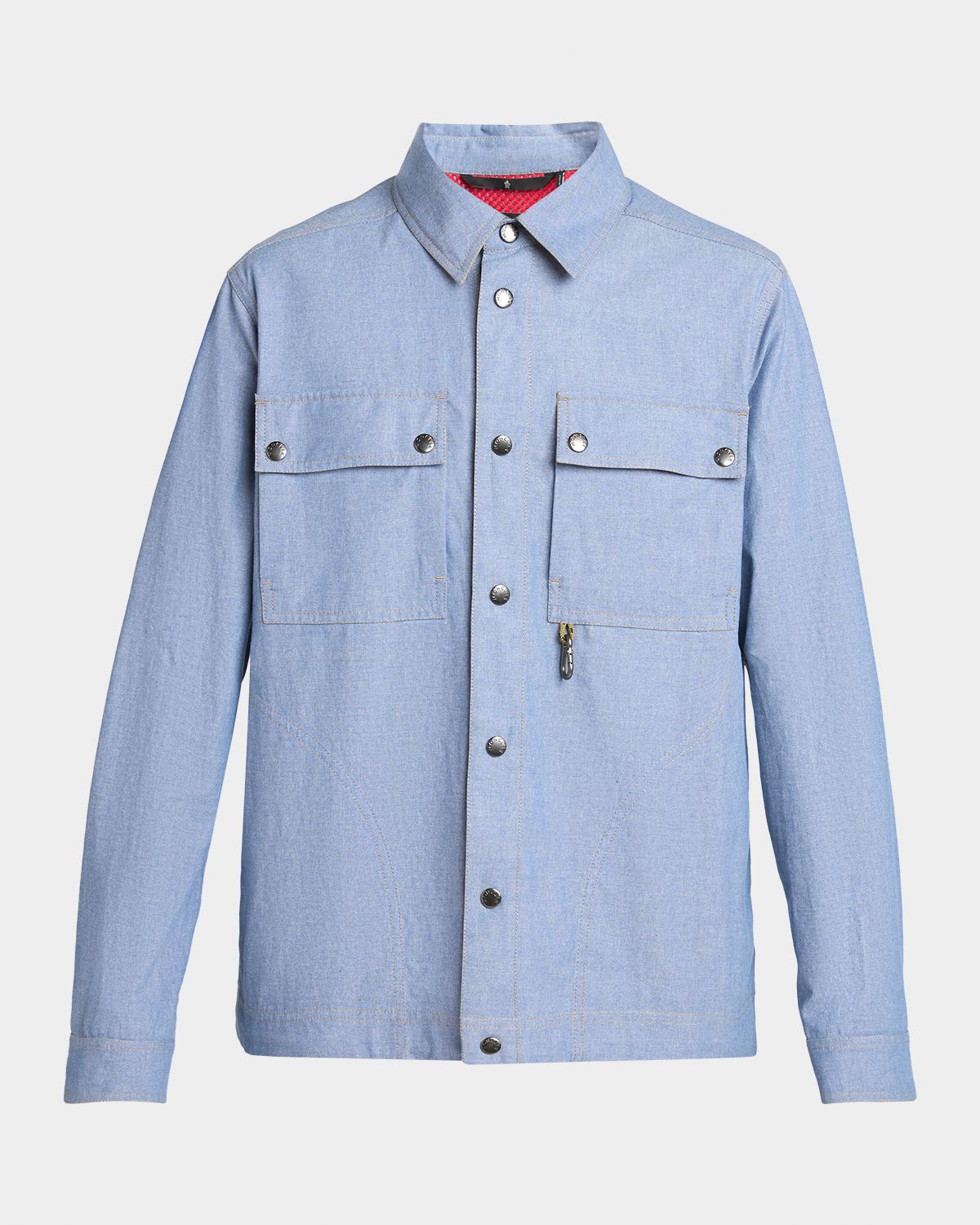 Moncler en 's Snap-Front Shirt Jacket with Clip