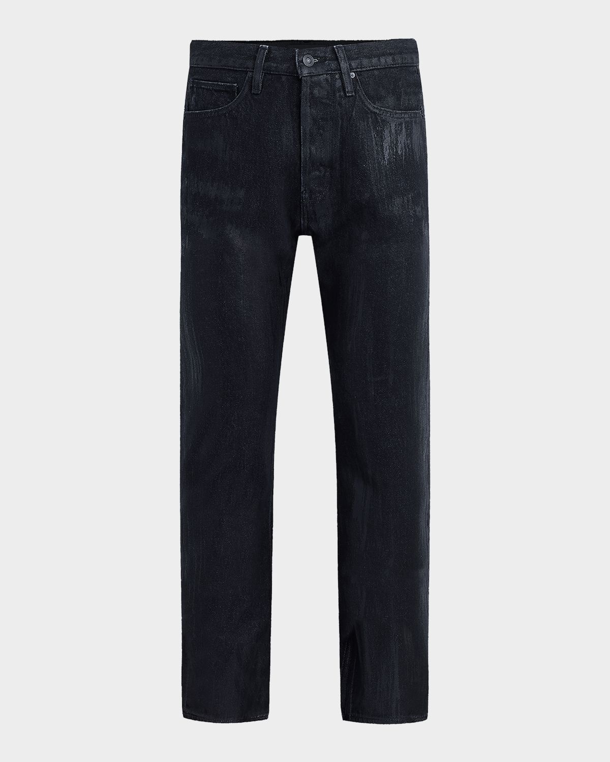 Hudson Men 's Wes Coated Denim Straight-Leg Jeans