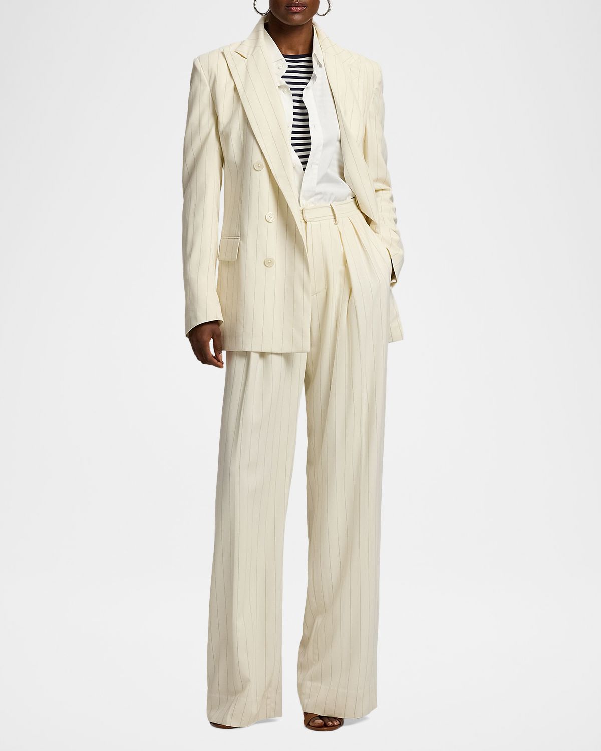 Ralph Lauren Collection Widestripe Double-Breasted Blazer Jacket