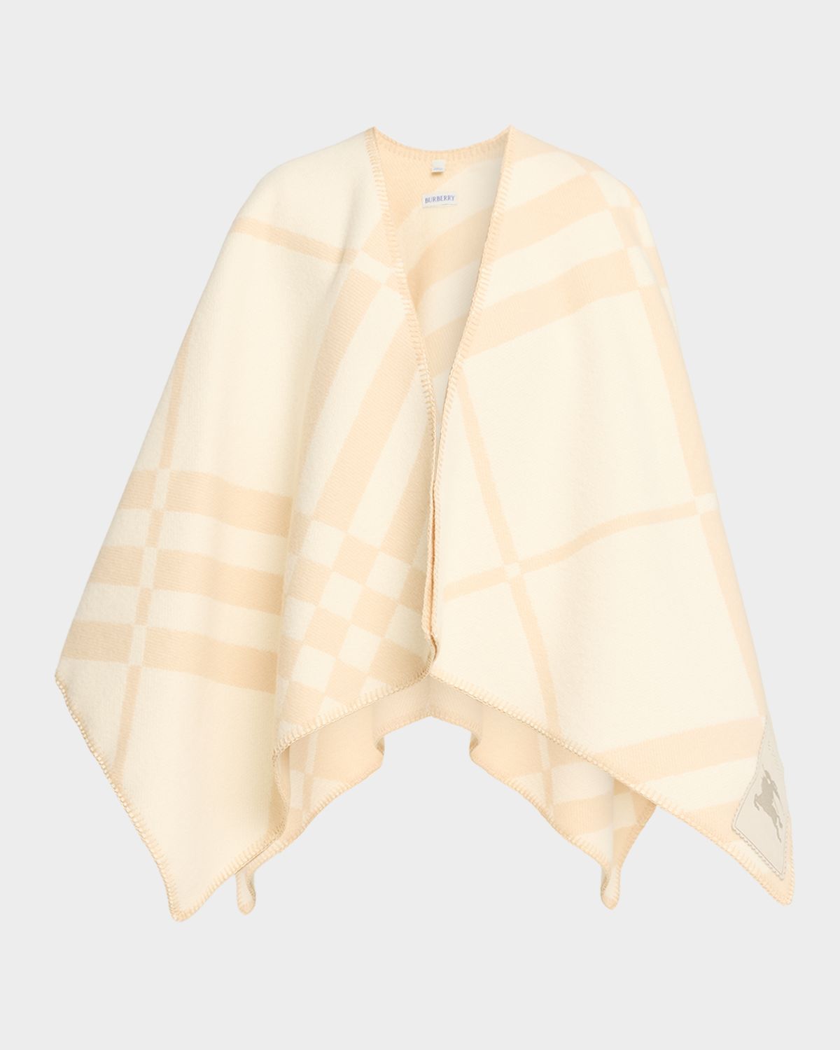 Burberry Check Wool Cashmere Cape