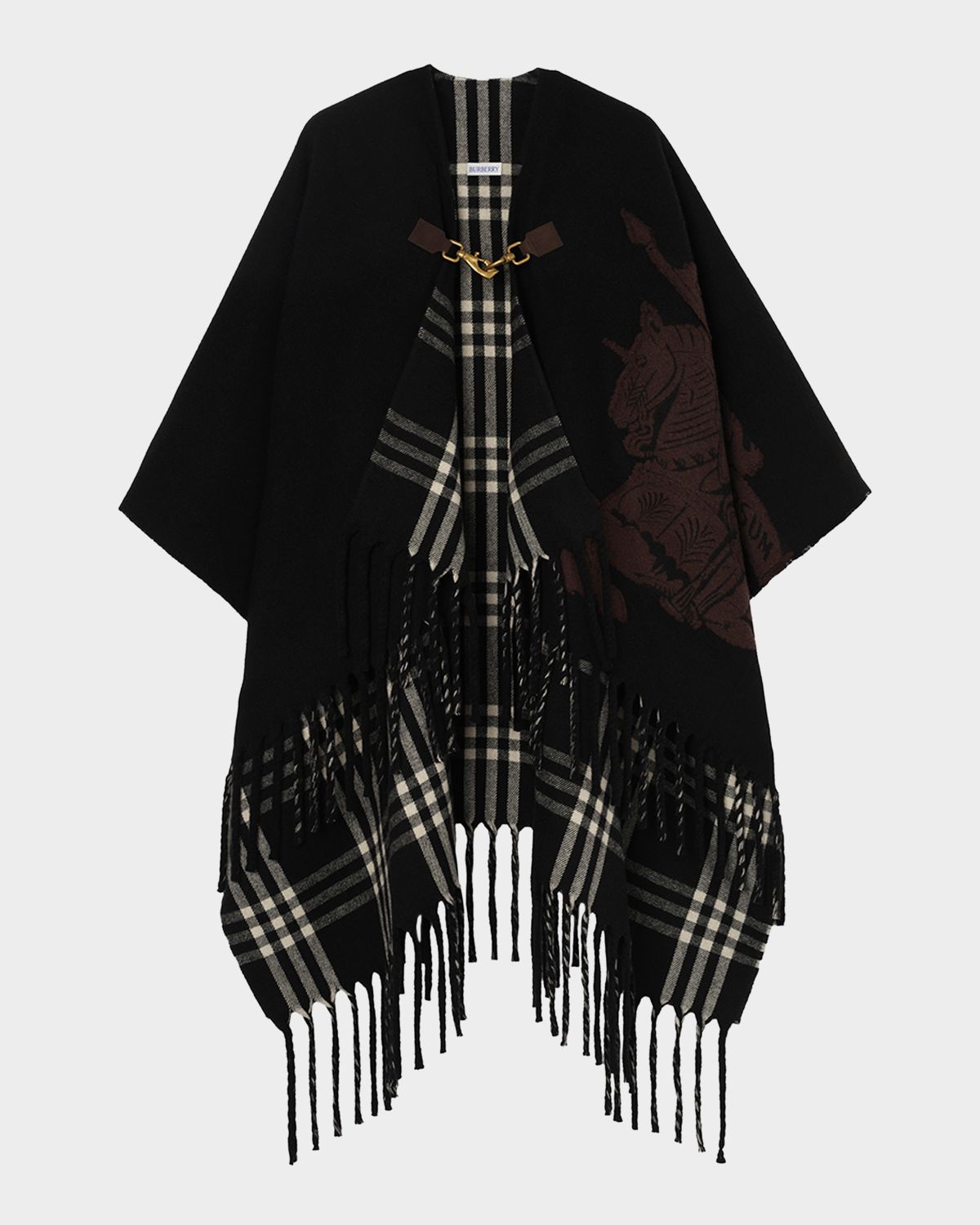 Burberry Fil Coupe EKD Wool Cape