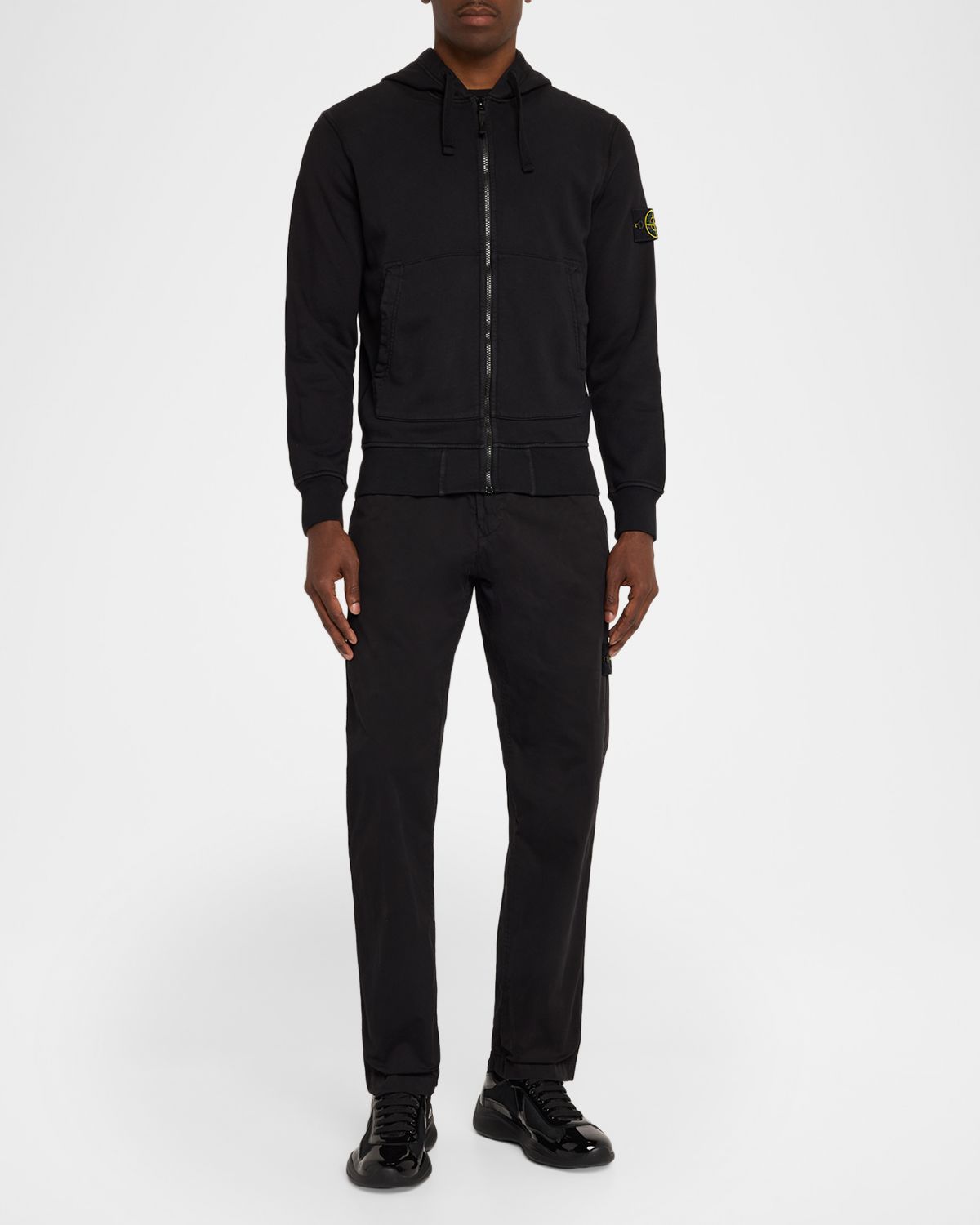 Stone Island Men 's Zip-Up Hooded Sweatshirt