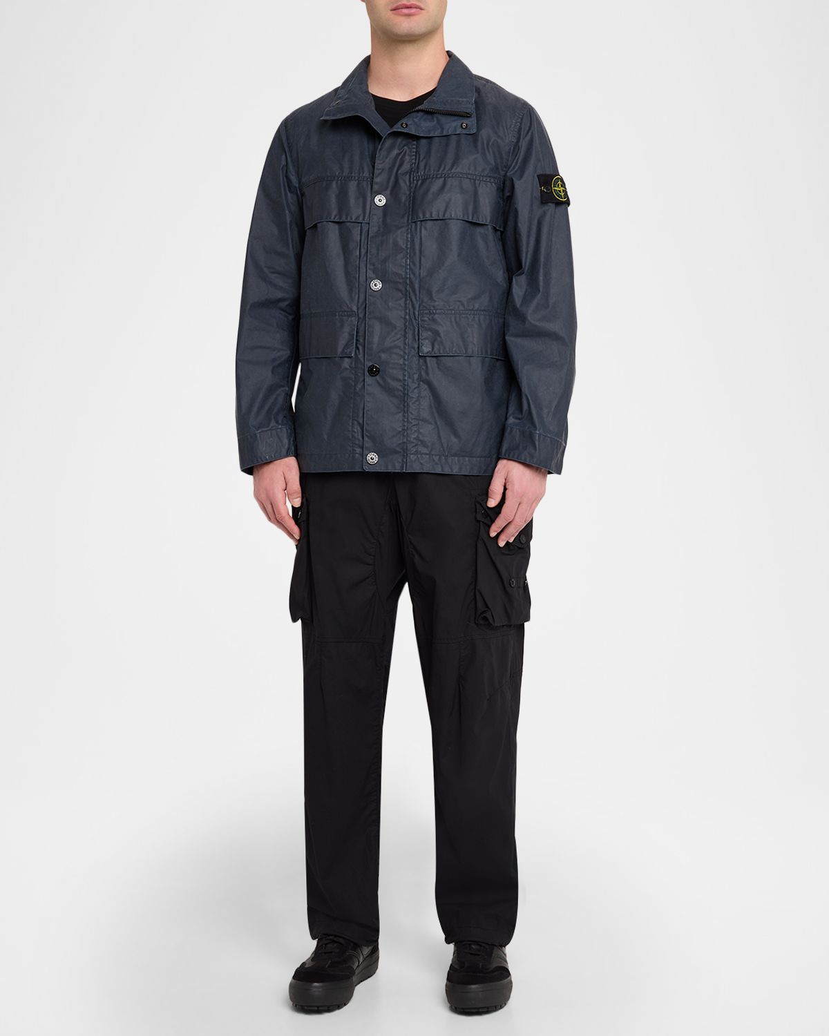 Stone Island Men 's Wax-Coated Field Jacket