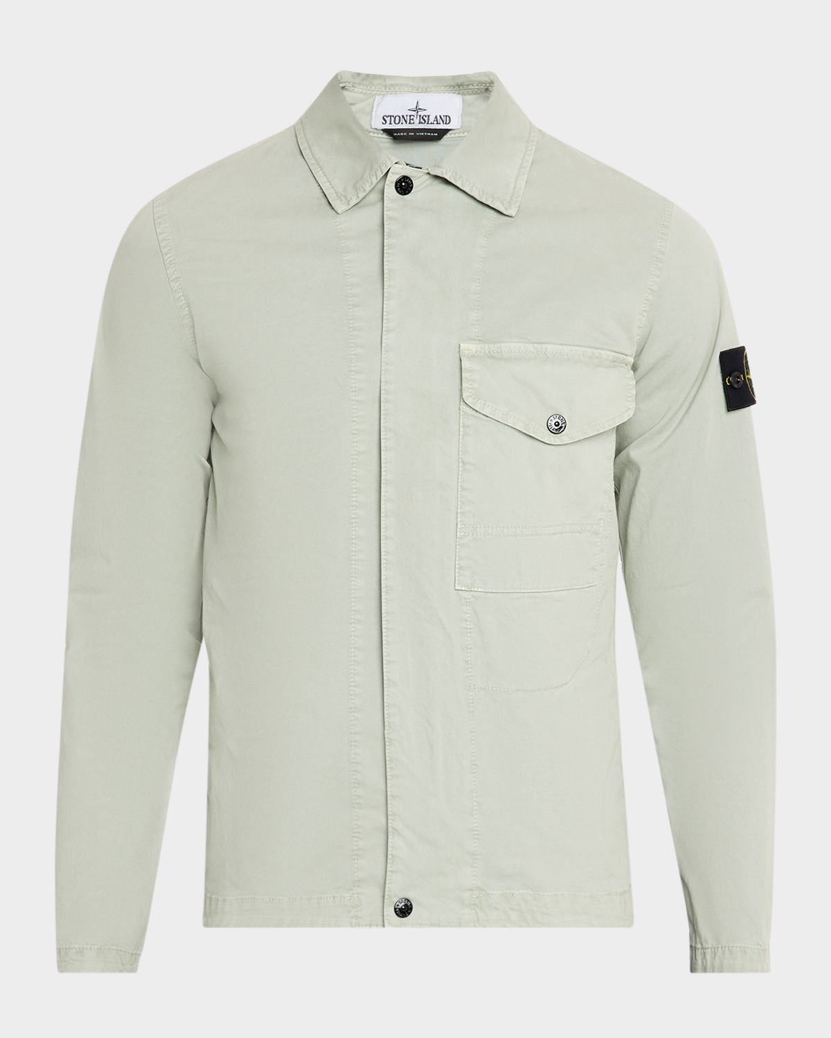 Stone Island Men 's Cotton Stretch Full-Zip Shirt Jacket