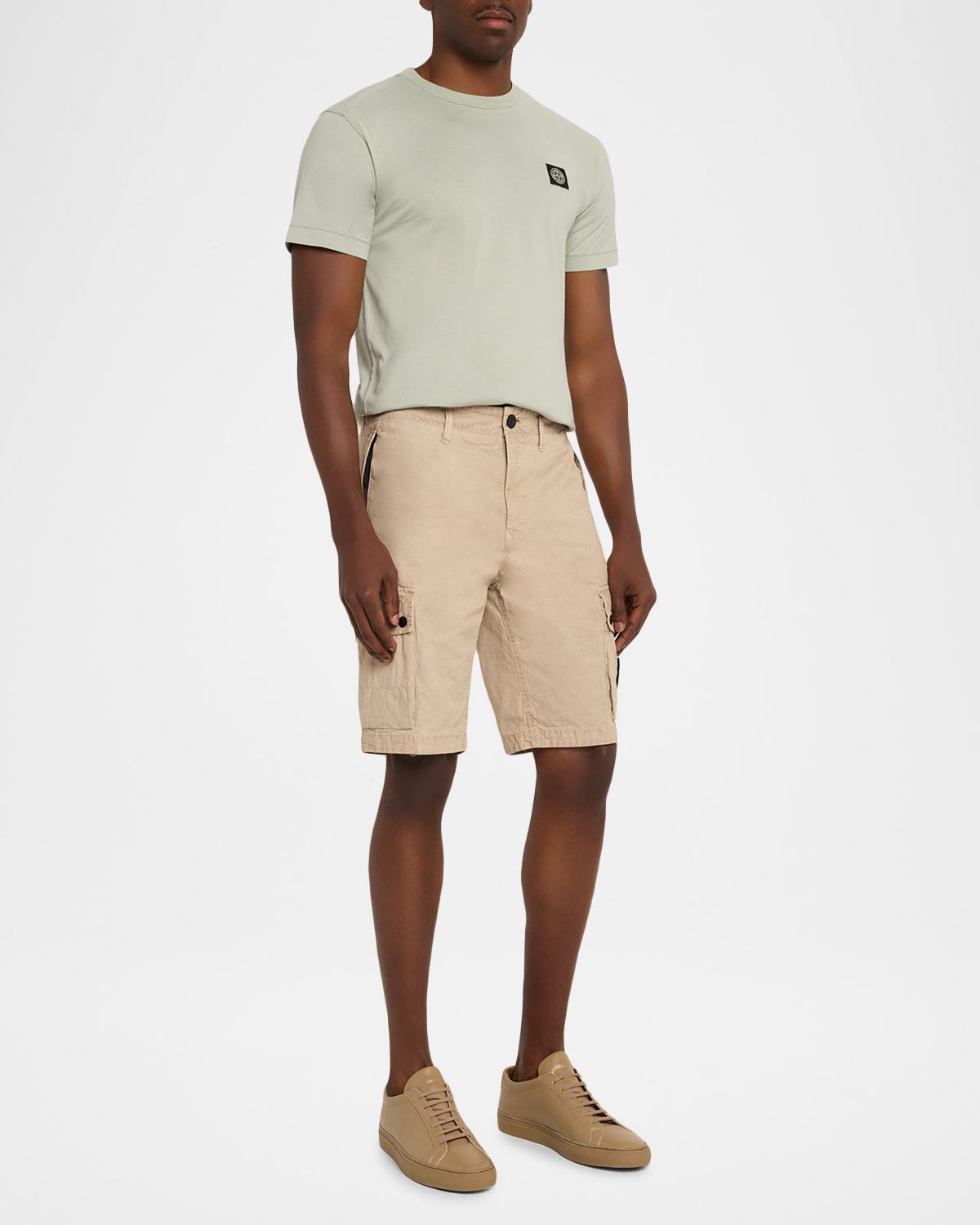 Stone Island Men 's Compass Badge Cotton T-Shirt