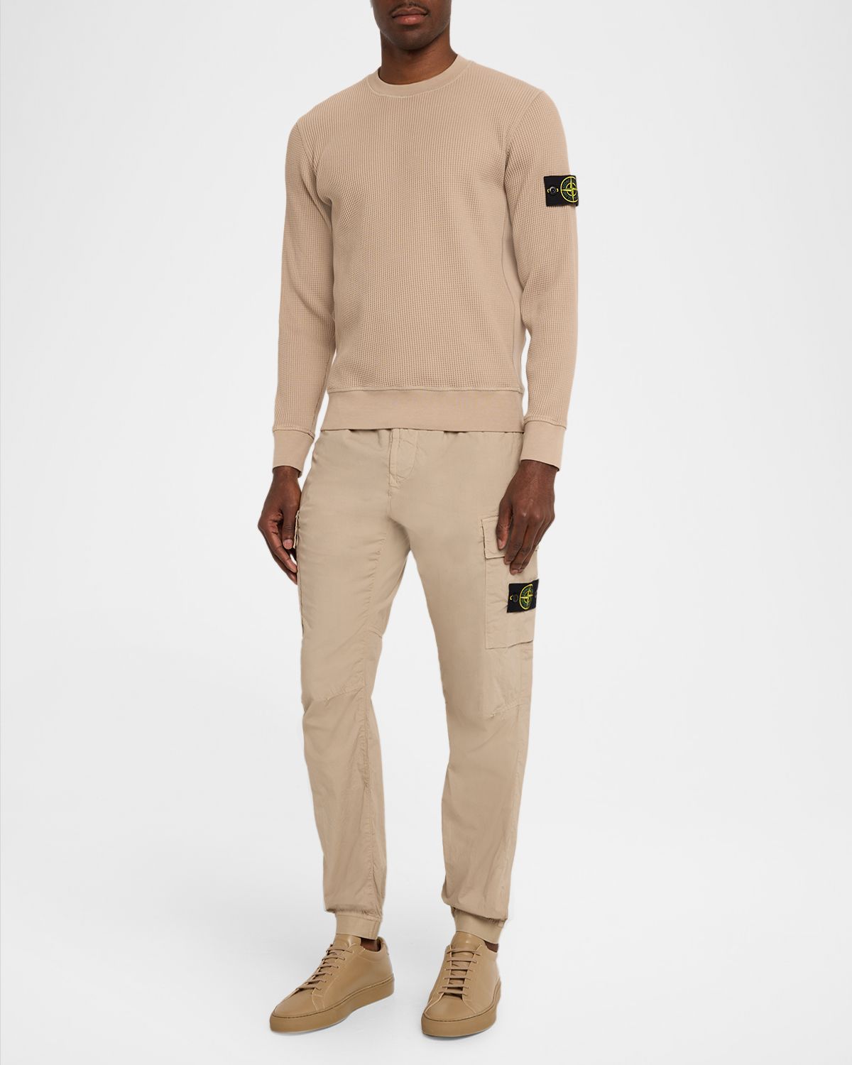 Stone Island Men 's Cotton Waffle Knit Sweatshirt