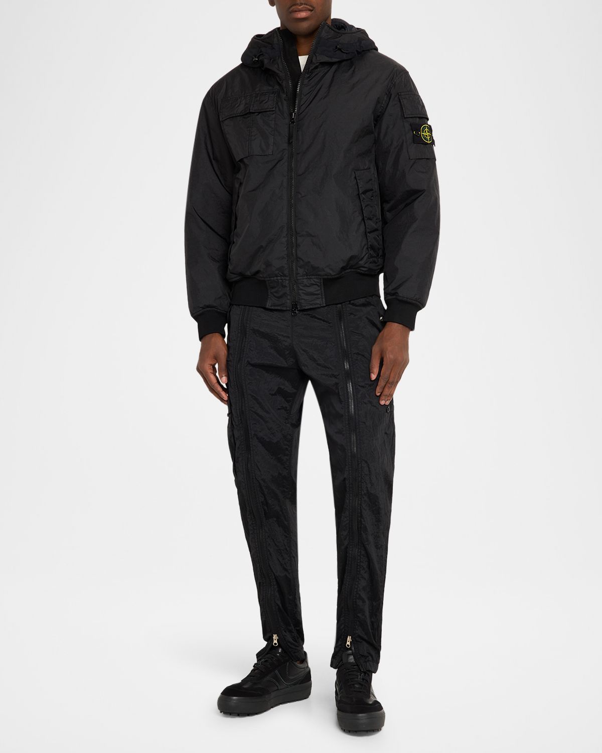Stone Island en 's Nylon Hooded Bomber Jacket
