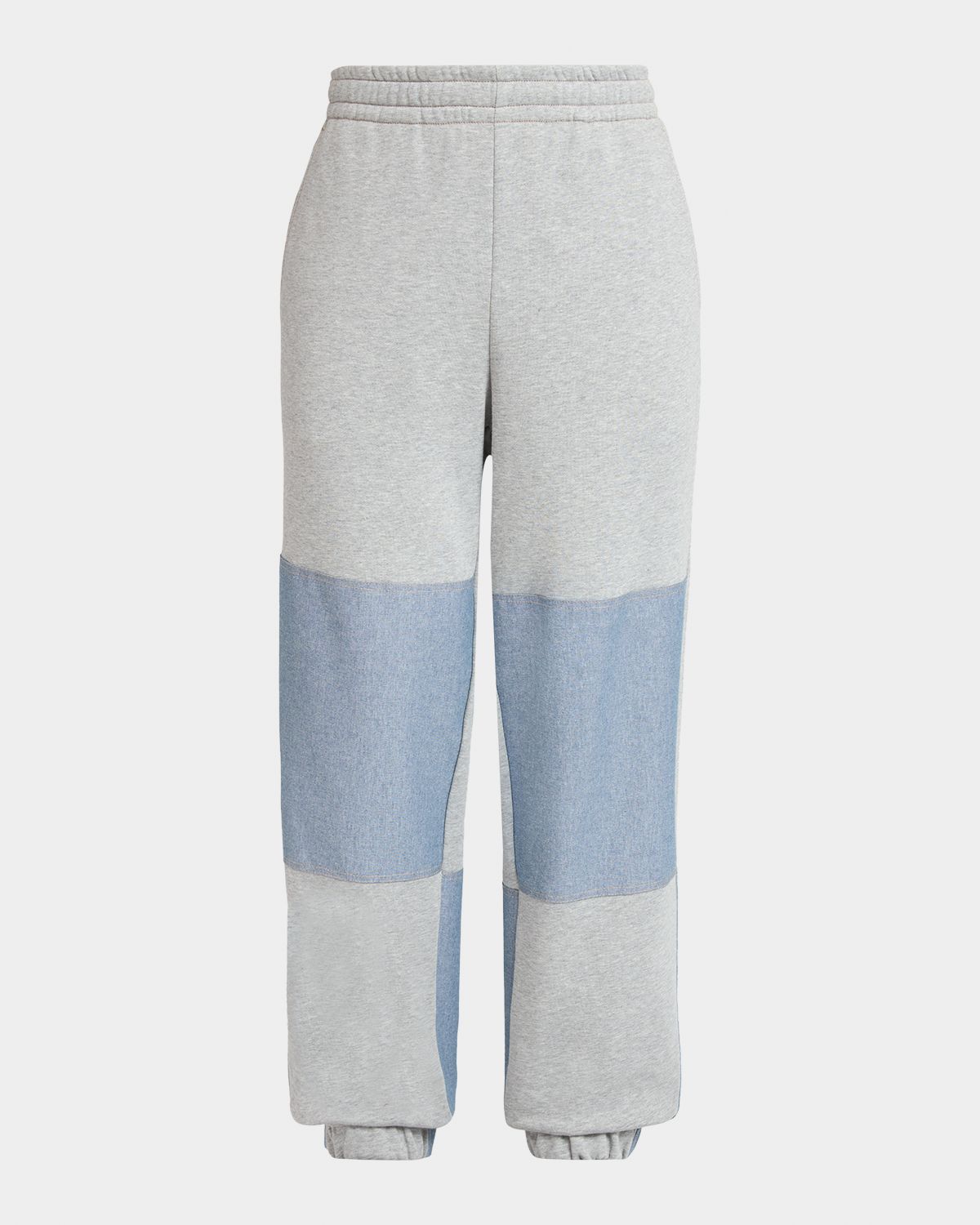 Moncler en 's Color Block Cotton Denim Sweatpants
