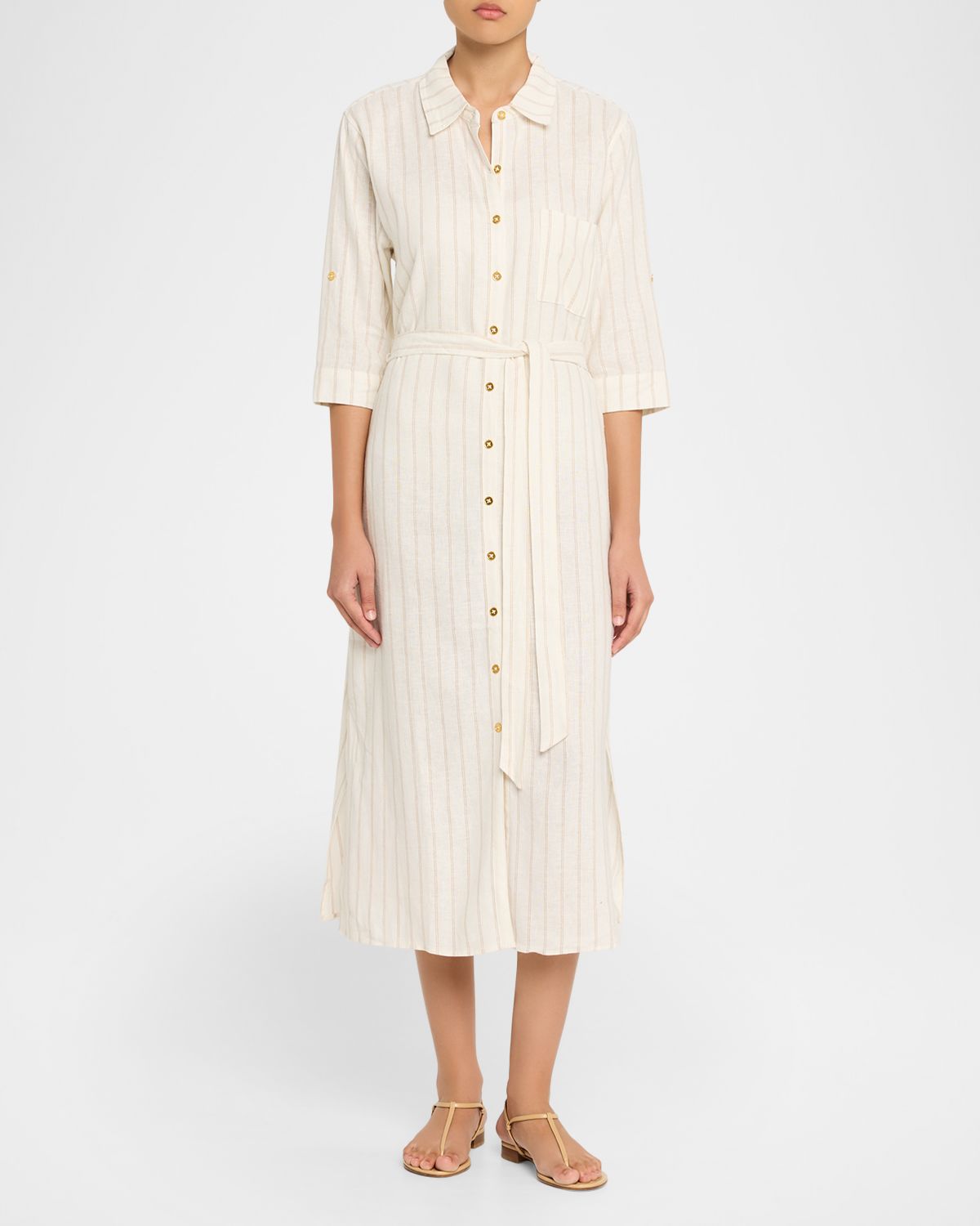 La Blanca Delphine Coast Striped Midi Shirtdress | Thumbnail 5