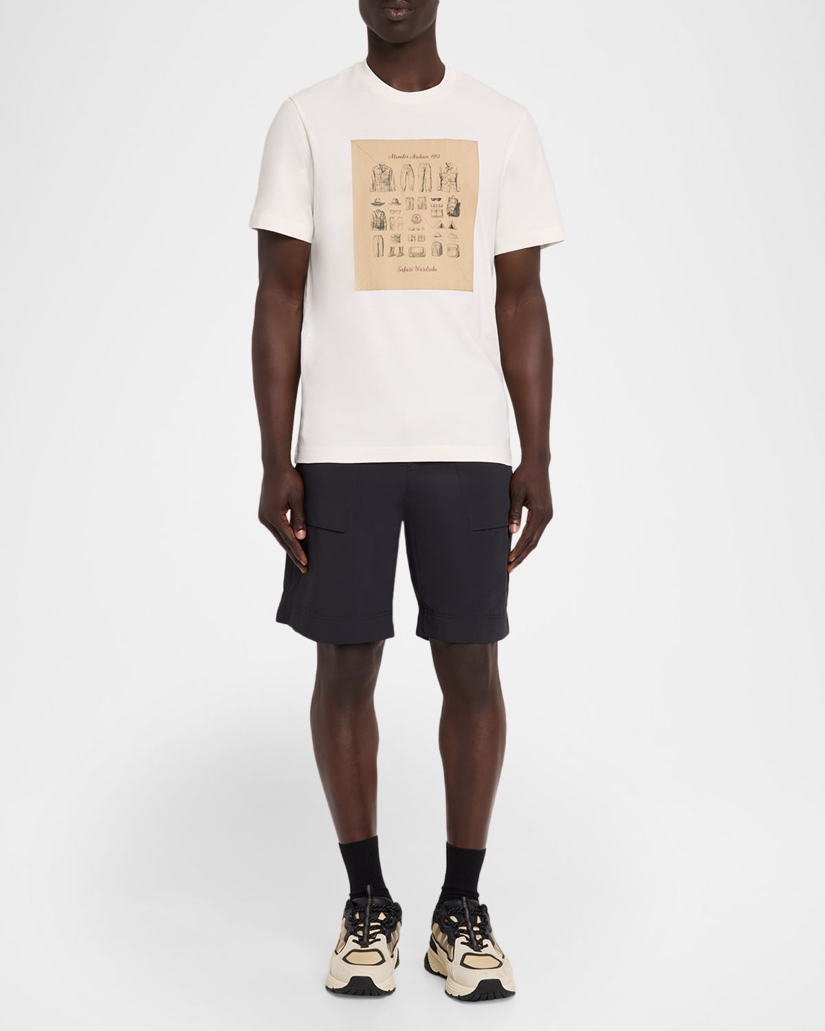 Moncler en 's Nylon Zip Pocket Pull-On Shorts