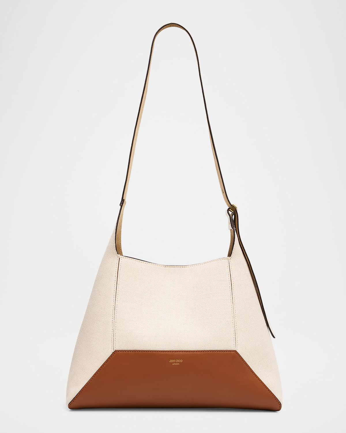 Jimmy Choo Diamond Medium Canvas & Leather Hobo Bag
