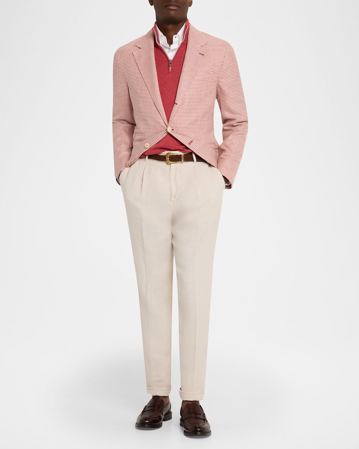Brunello Cucinelli Men 's Wool, Silk and Linen Houndstooth Sport Coat | Thumbnail 8 Brunello Cucinelli Men 's Wool, Silk and Linen Houndstooth Sport Coat | Thumbnail 8