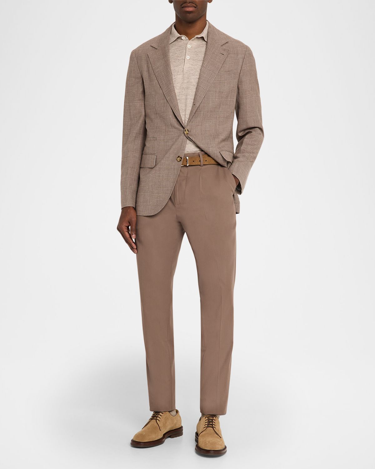 Brunello Cucinelli Men 's Cotton Classic-Fit Pleated Pants | Thumbnail 5 Brunello Cucinelli Men 's Cotton Classic-Fit Pleated Pants | Thumbnail 5