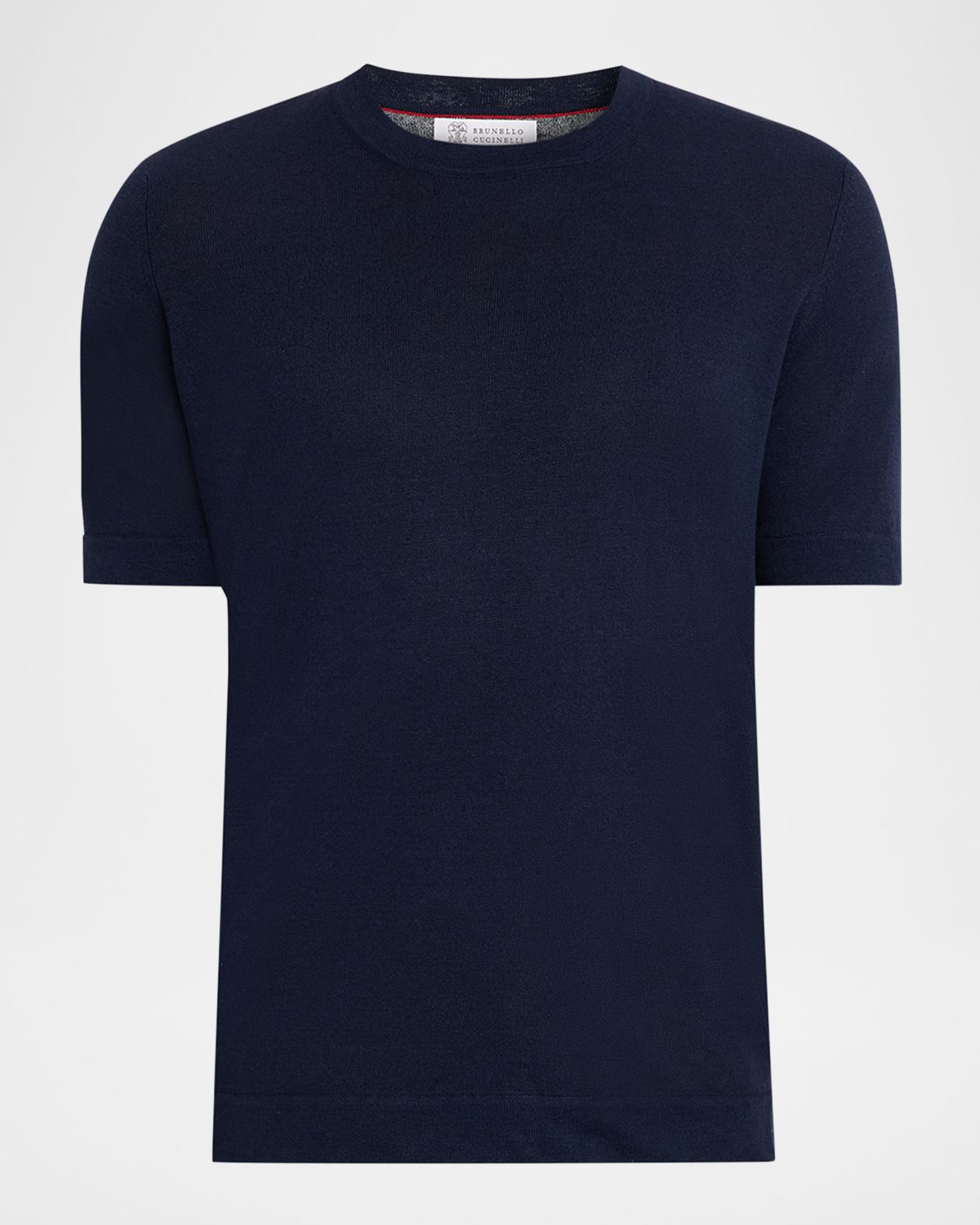 Brunello Cucinelli Men 's Linen and Cotton Knit Short-Sleeve Sweater | Thumbnail 6