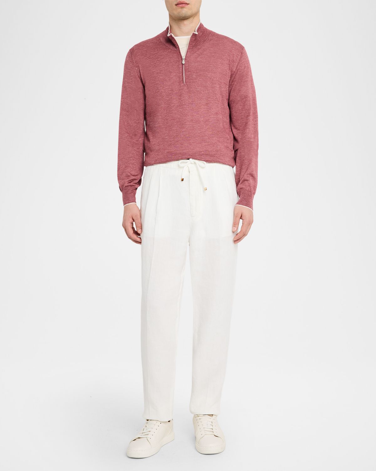 Brunello Cucinelli Men 's Cashmere Knit Quarter-Zip Sweater | Thumbnail 5 Brunello Cucinelli Men 's Cashmere Knit Quarter-Zip Sweater | Thumbnail 5
