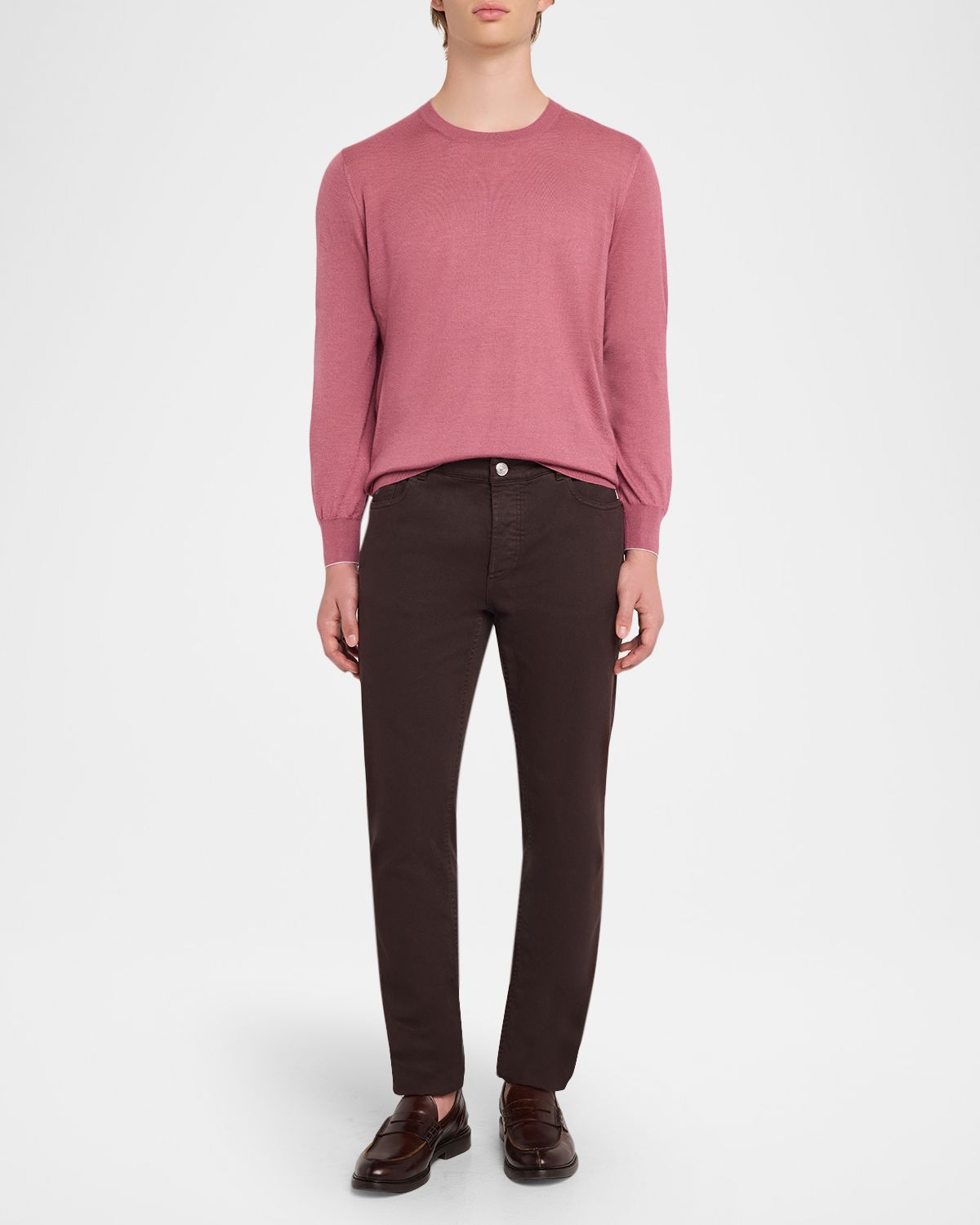 Brunello Cucinelli Men 's Cashmere Knit Crewneck Sweater | Thumbnail 5 Brunello Cucinelli Men 's Cashmere Knit Crewneck Sweater | Thumbnail 5