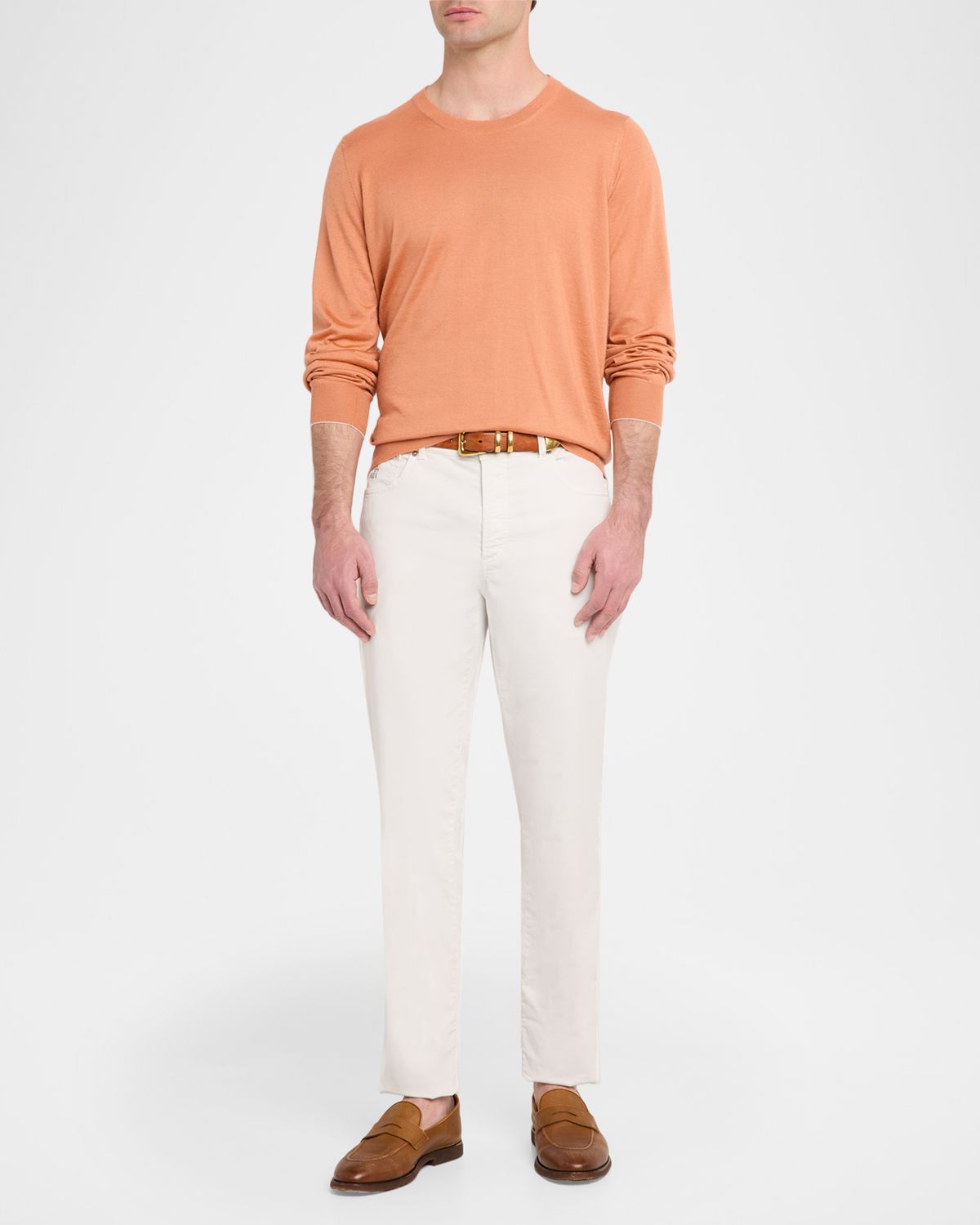 Brunello Cucinelli Men 's Cashmere Knit Crewneck Sweater | Thumbnail 5 Brunello Cucinelli Men 's Cashmere Knit Crewneck Sweater | Thumbnail 5