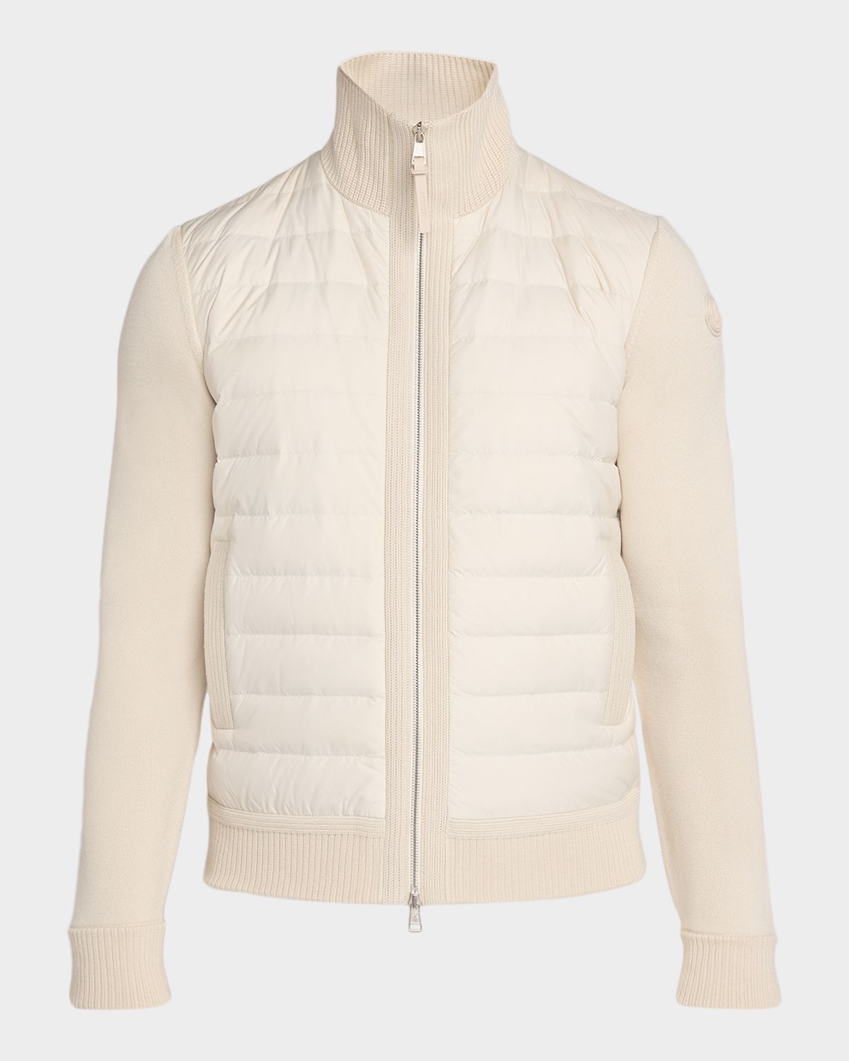 Moncler en 's Padded Zip-Up Wool Cardigan