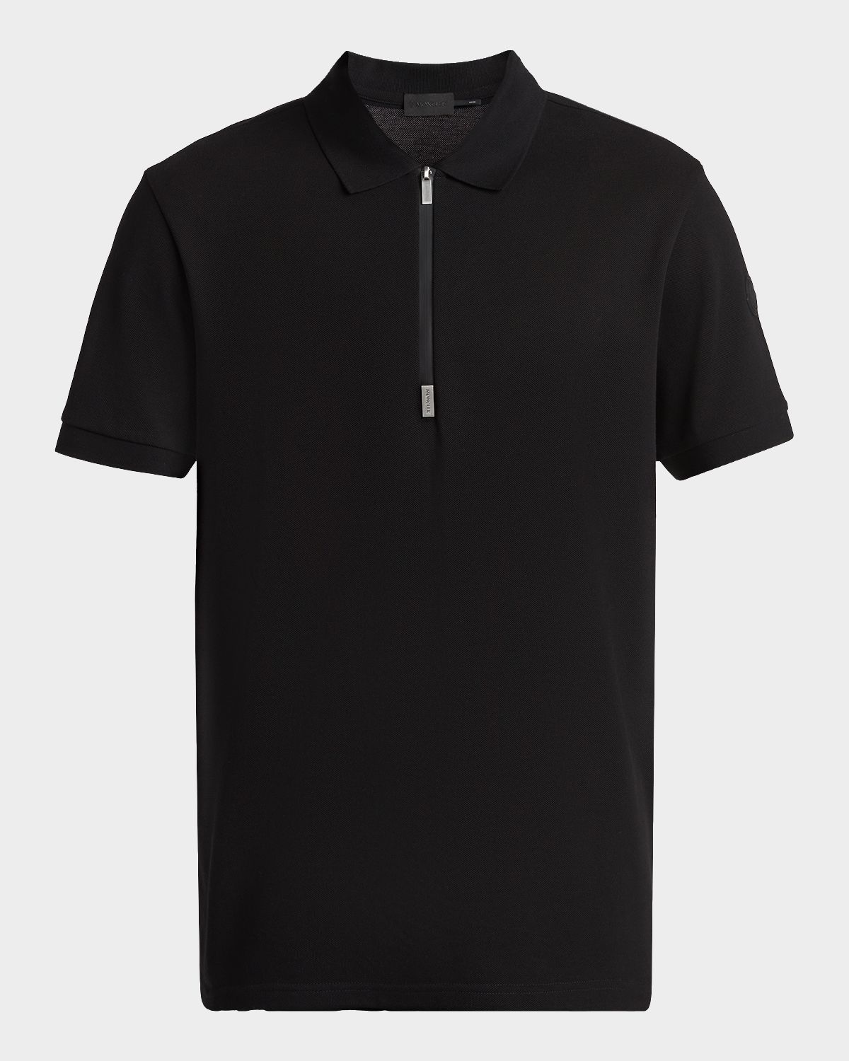 Moncler Men 's ogo Cotton Piquet Half-Zip Polo Shirt