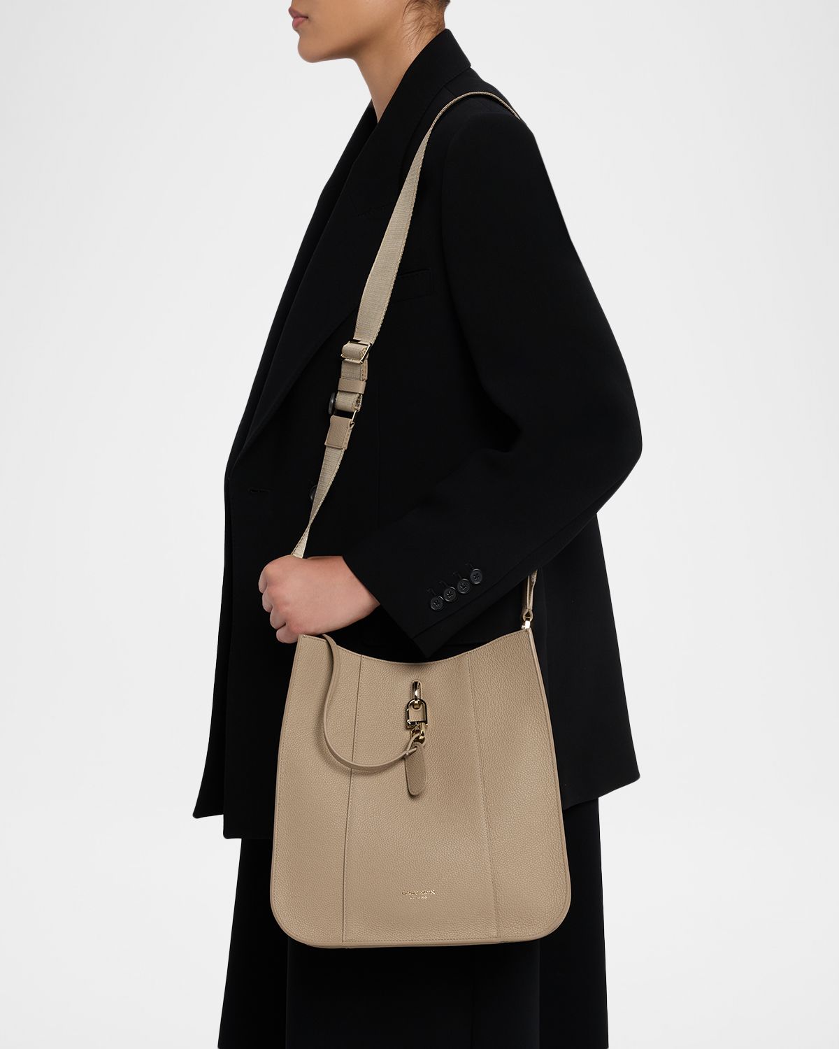 Giorgio Armani Pebbled Leather Shoulder Bag