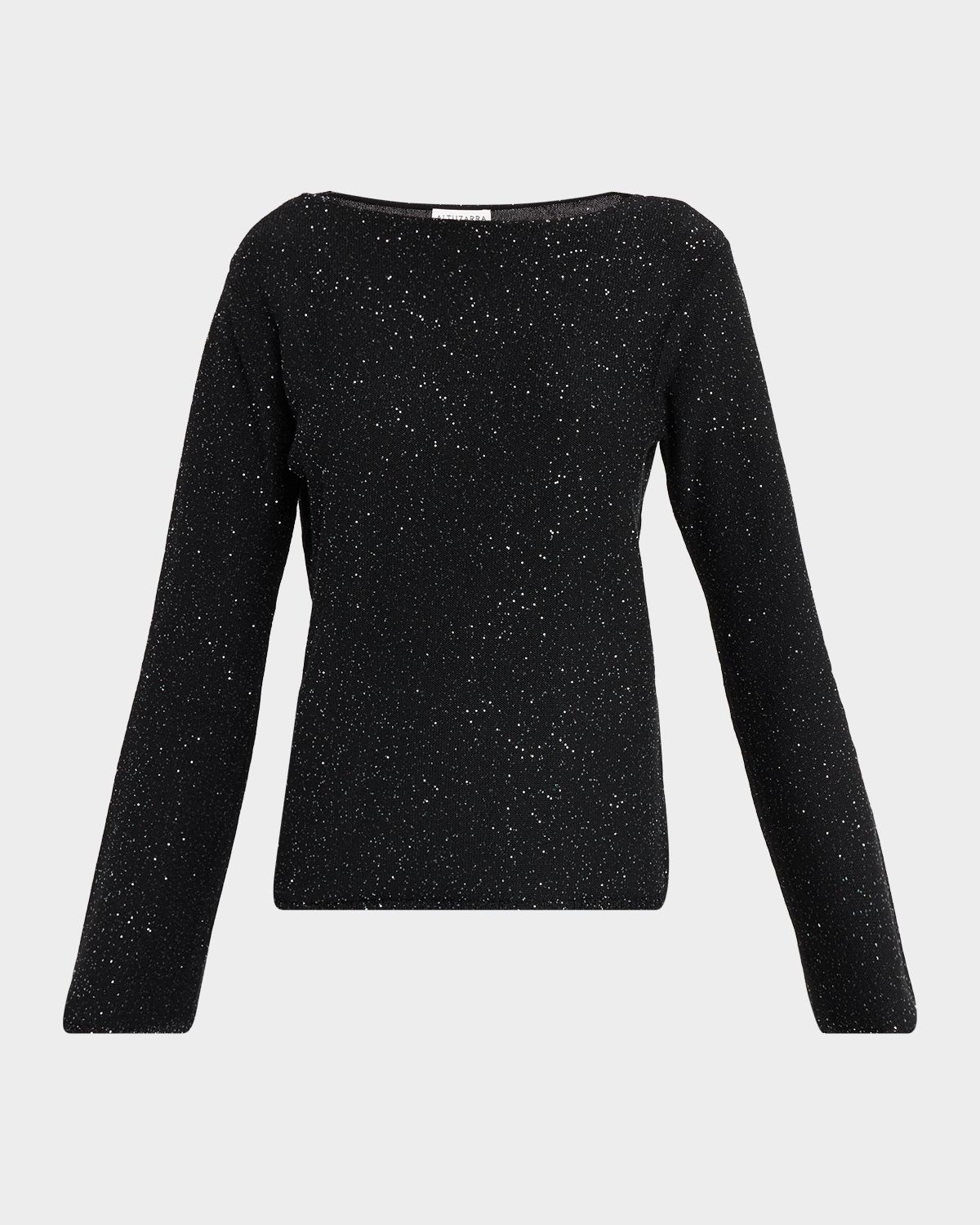 Altuzarra Lear Sparkly Boat-Neck Sweater