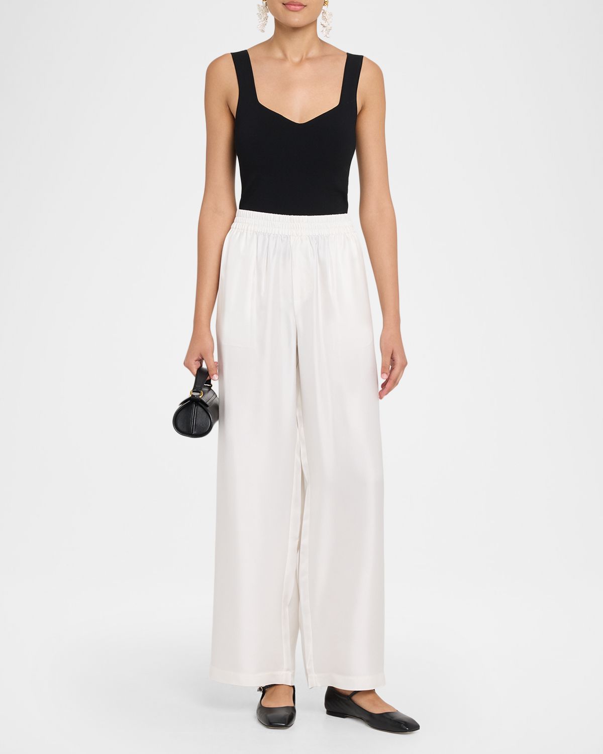 Lisa Yang Silk Twill Wide-Leg Trousers