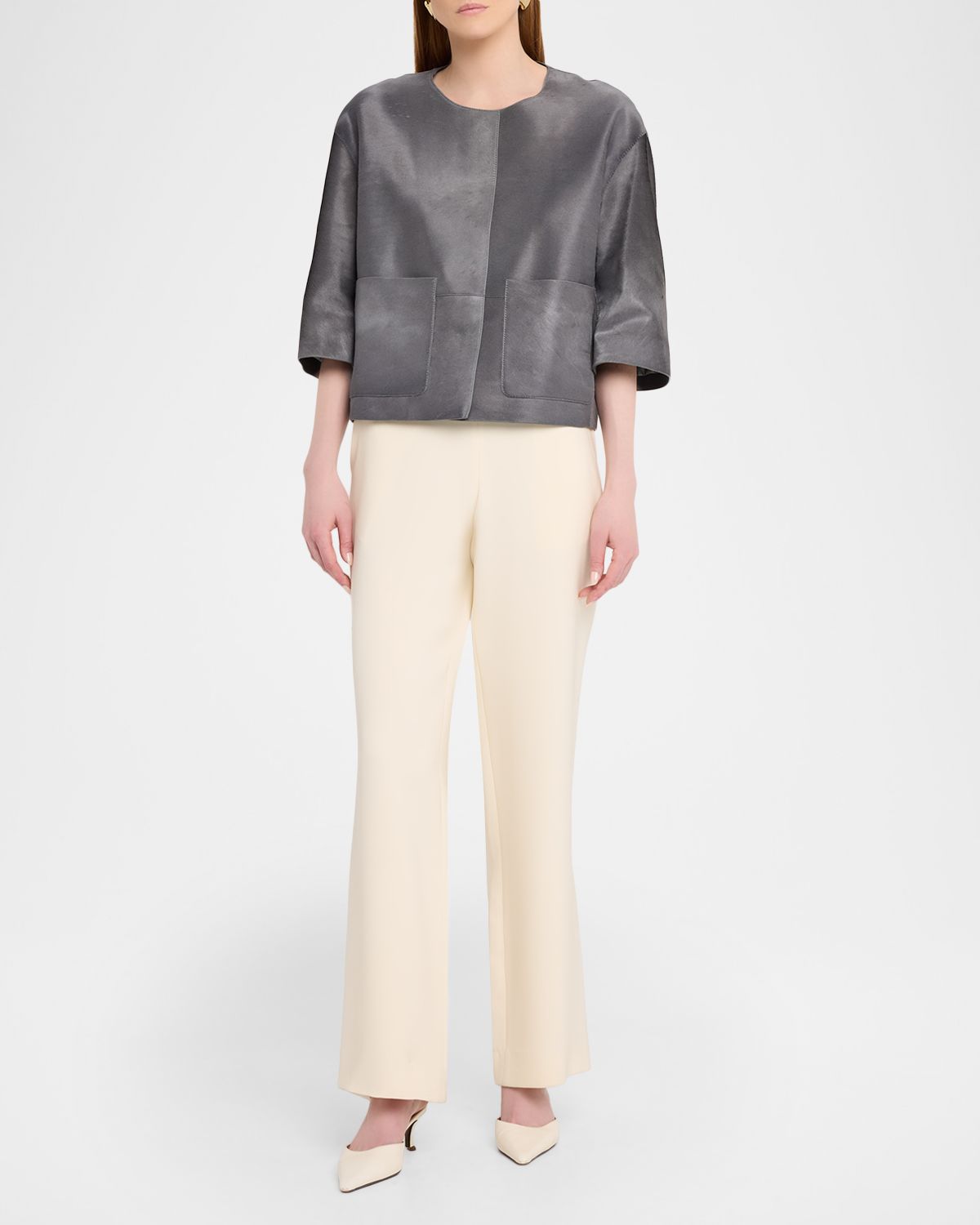 Lafayette 148 New York Boxy Patch Pocket Jacket