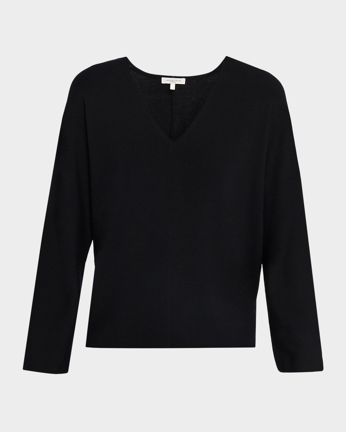 Lafayette 148 New York Ribbed V-Neck Sweater