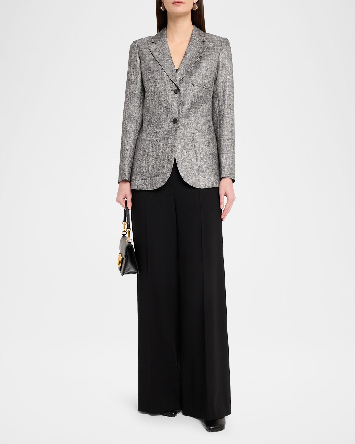 Lafayette 148 New York Single-Breasted Twill Blazer