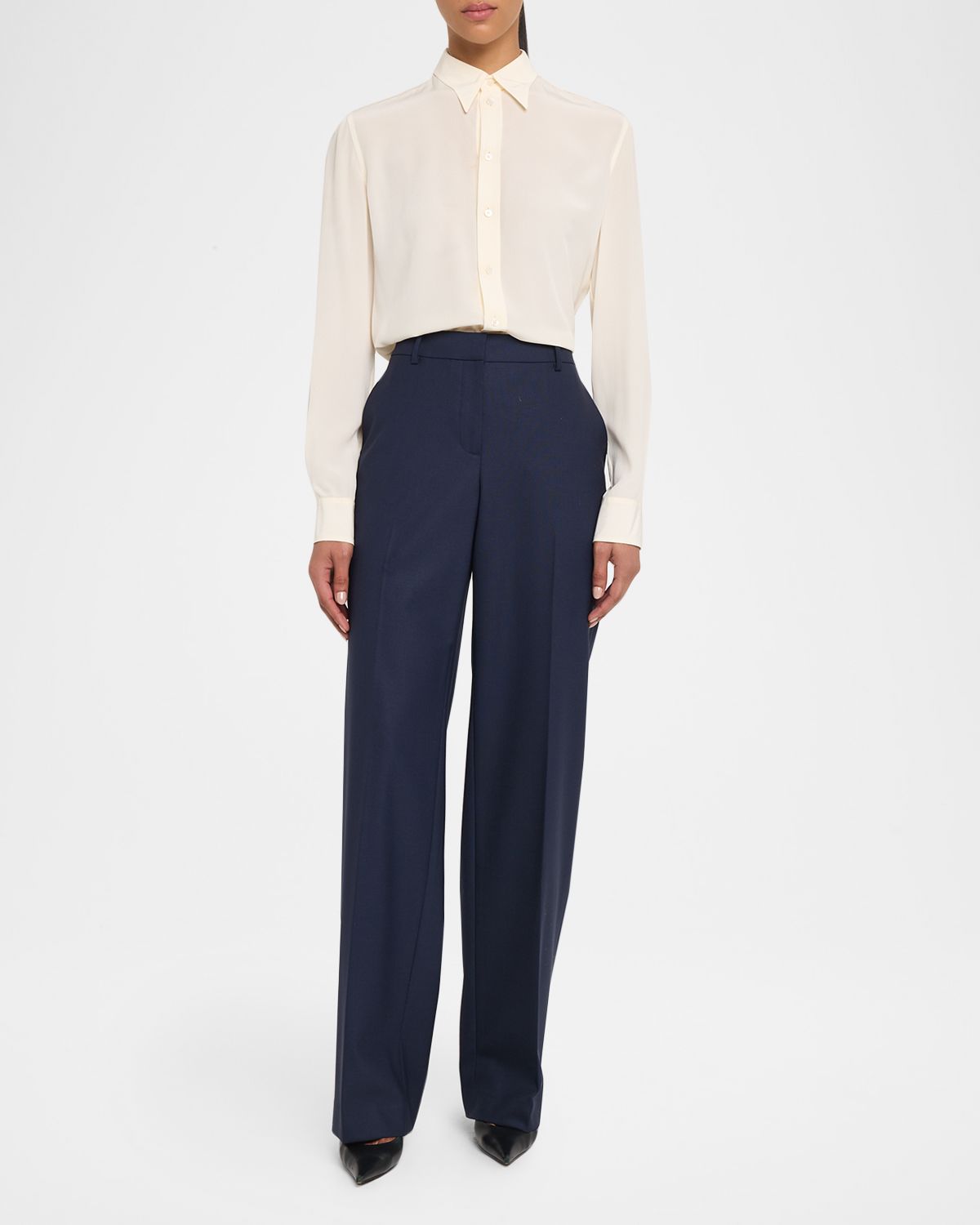 Lafayette 148 New York Gates High-Rise Straight-Leg Pants