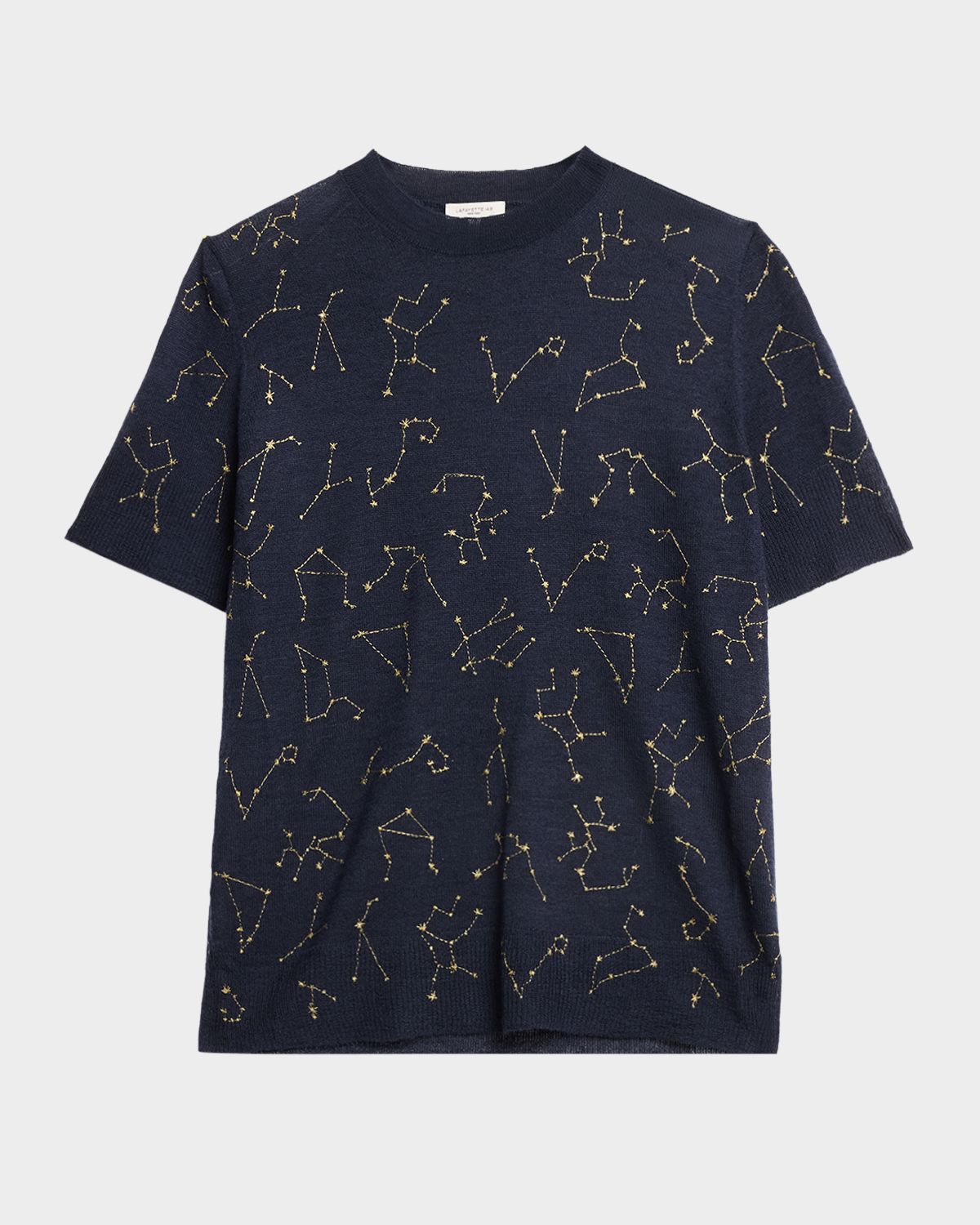 Lafayette 148 New York Constellation-Embroidered Cashmere Sweater